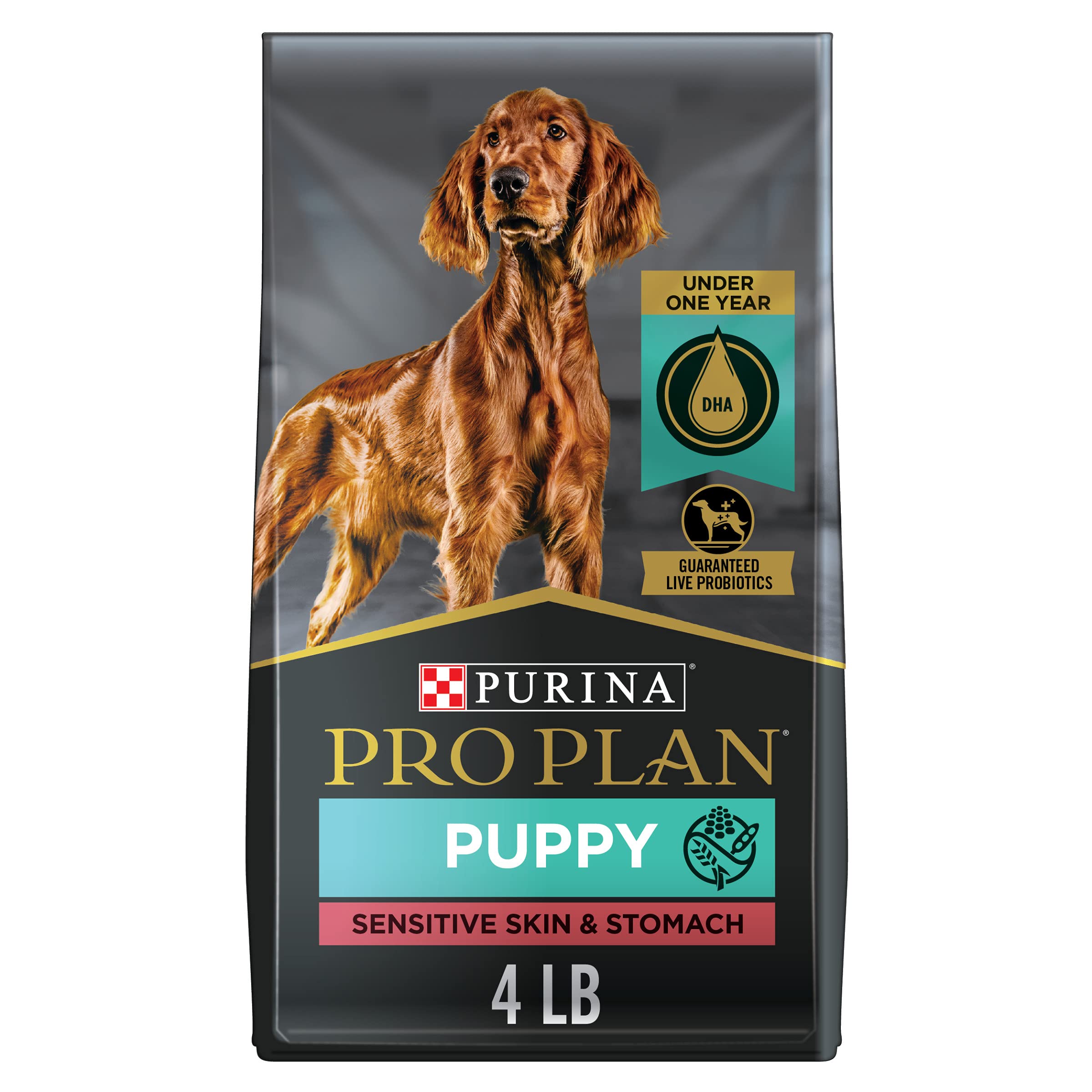 Purina Pro Plan Sensitive Skin and Stomach Puppy Food Lamb and Oat Meal Formula - 4 lb. Bag