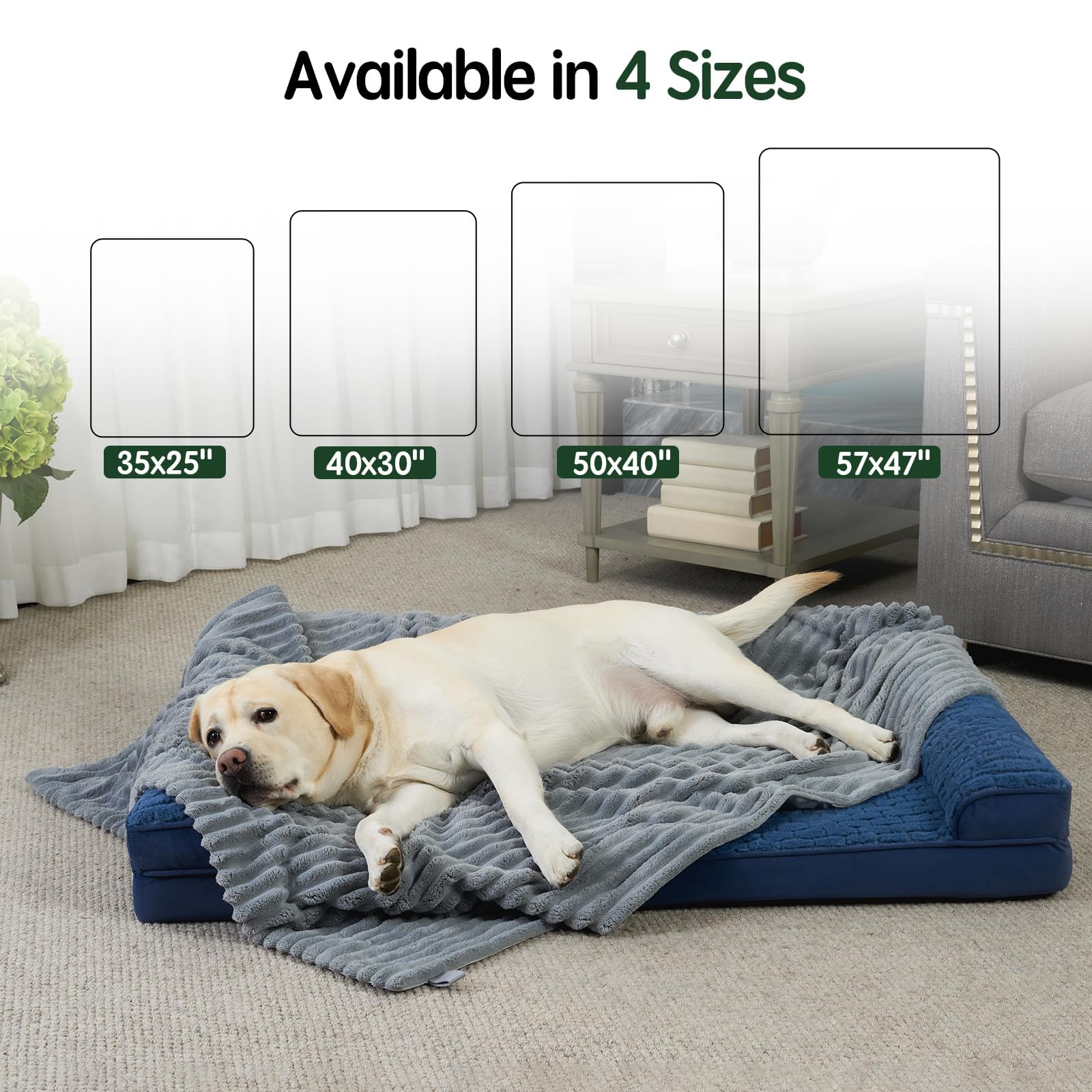 BALANCE Waterproof Blanket Natural Grey Dog Blanket for Small Dogs, Washable Double Sided Pet Blankets with Milk Plush and Super