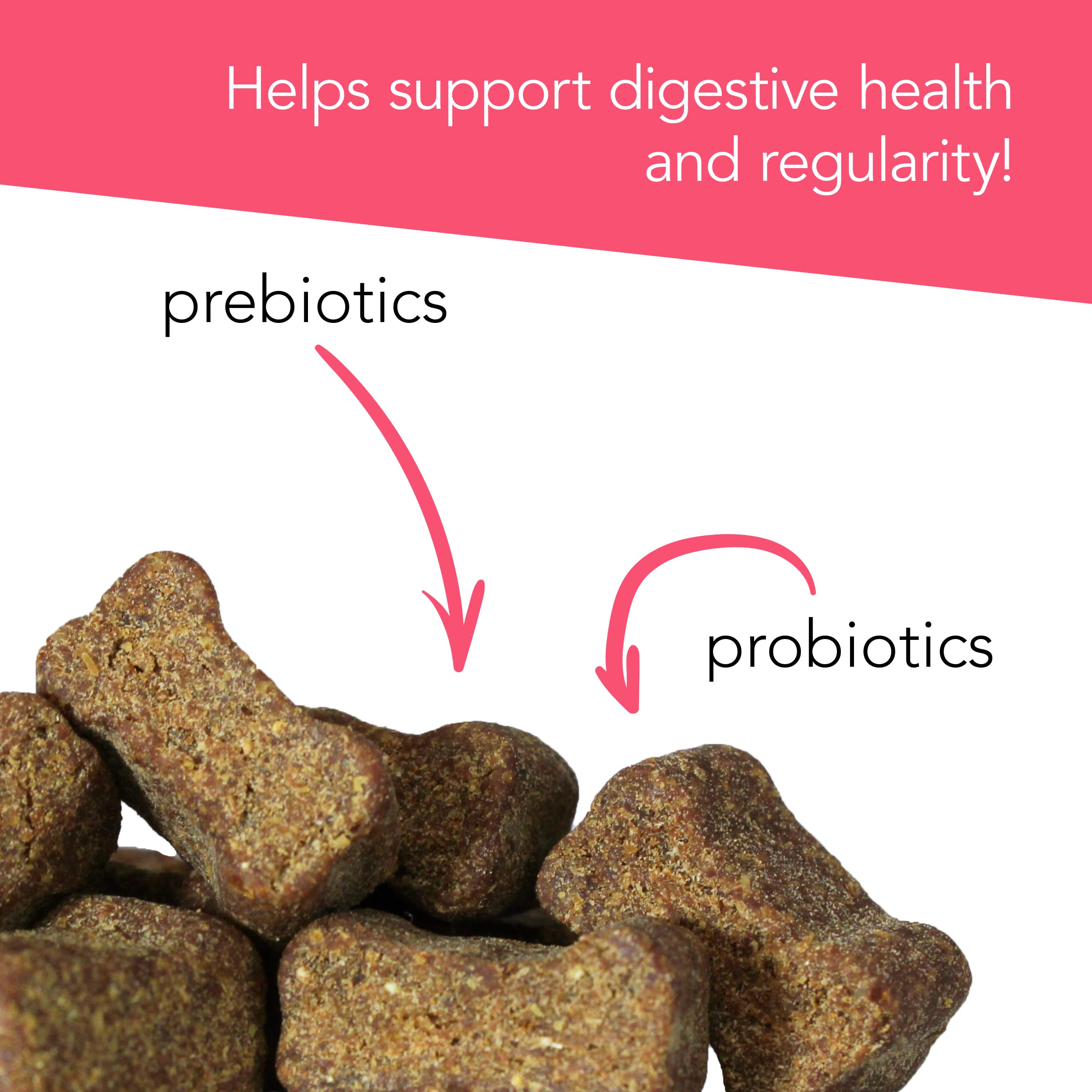 VetriScience Gut Health Chews, Probiotic Everyday Digestive Supplement for Dogs, Pet Probiotics for Digestion Support, Gas and D
