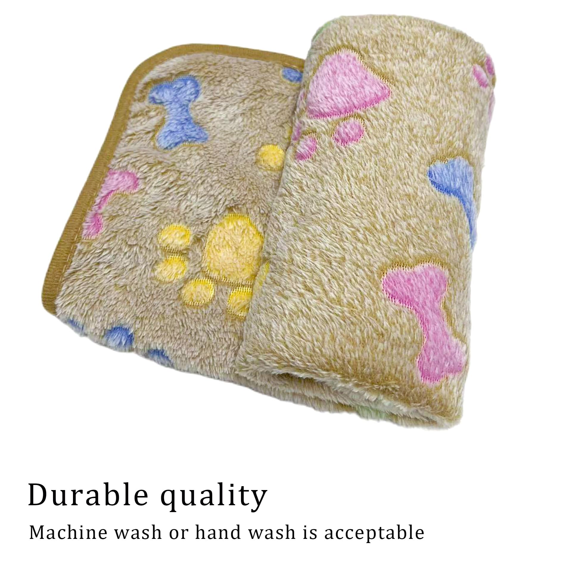 1 Pack 3 Blankets Super Soft Fluffy Premium Fleece Pet Blanket Flannel Paw Printed Throw For Dog Puppy Cat (Small 23X16'', Purpl