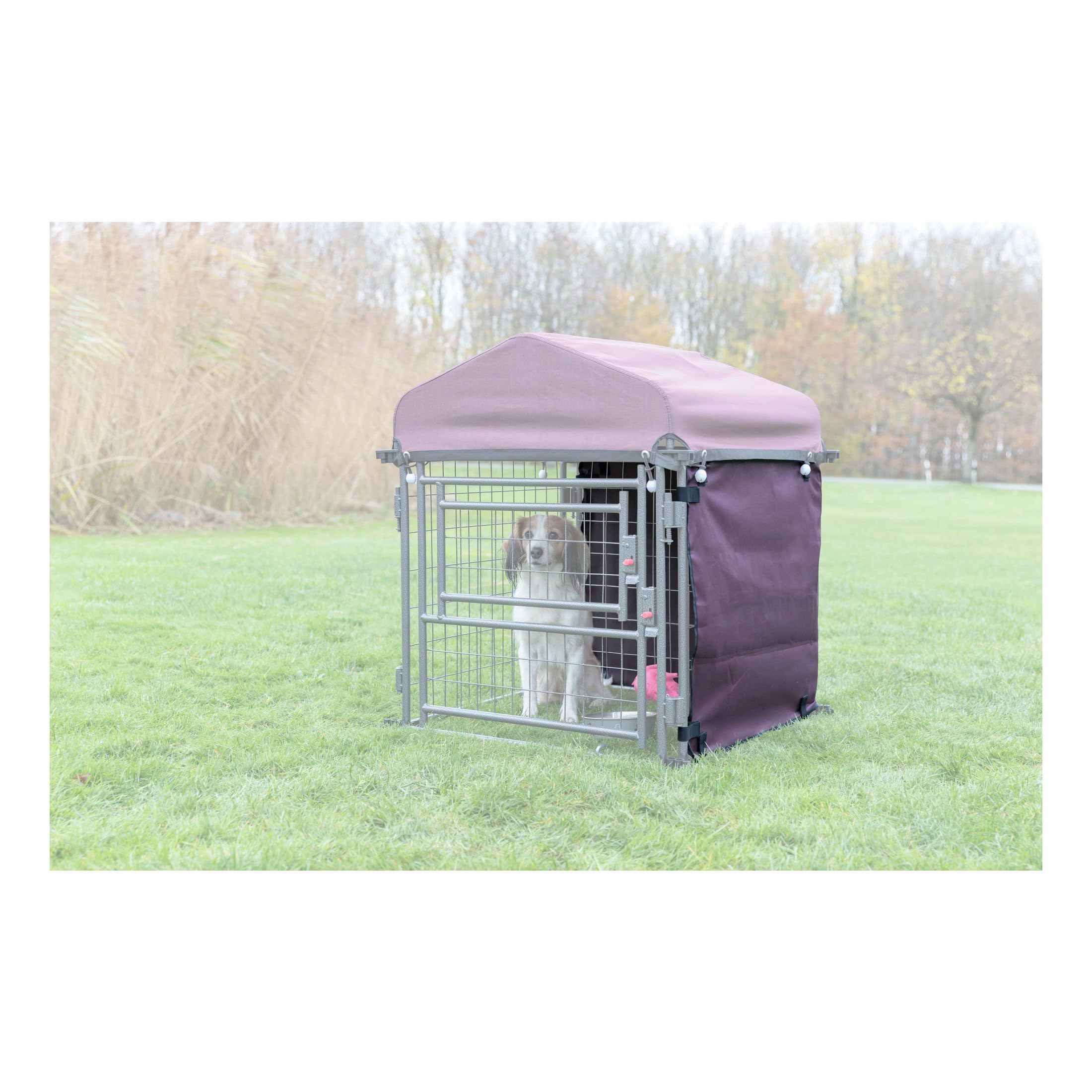Trixie Dog Kennel Sunshade, All Weather Protection Side Panels, Fits 2.5X2.5X3-Ft Kennel, Small