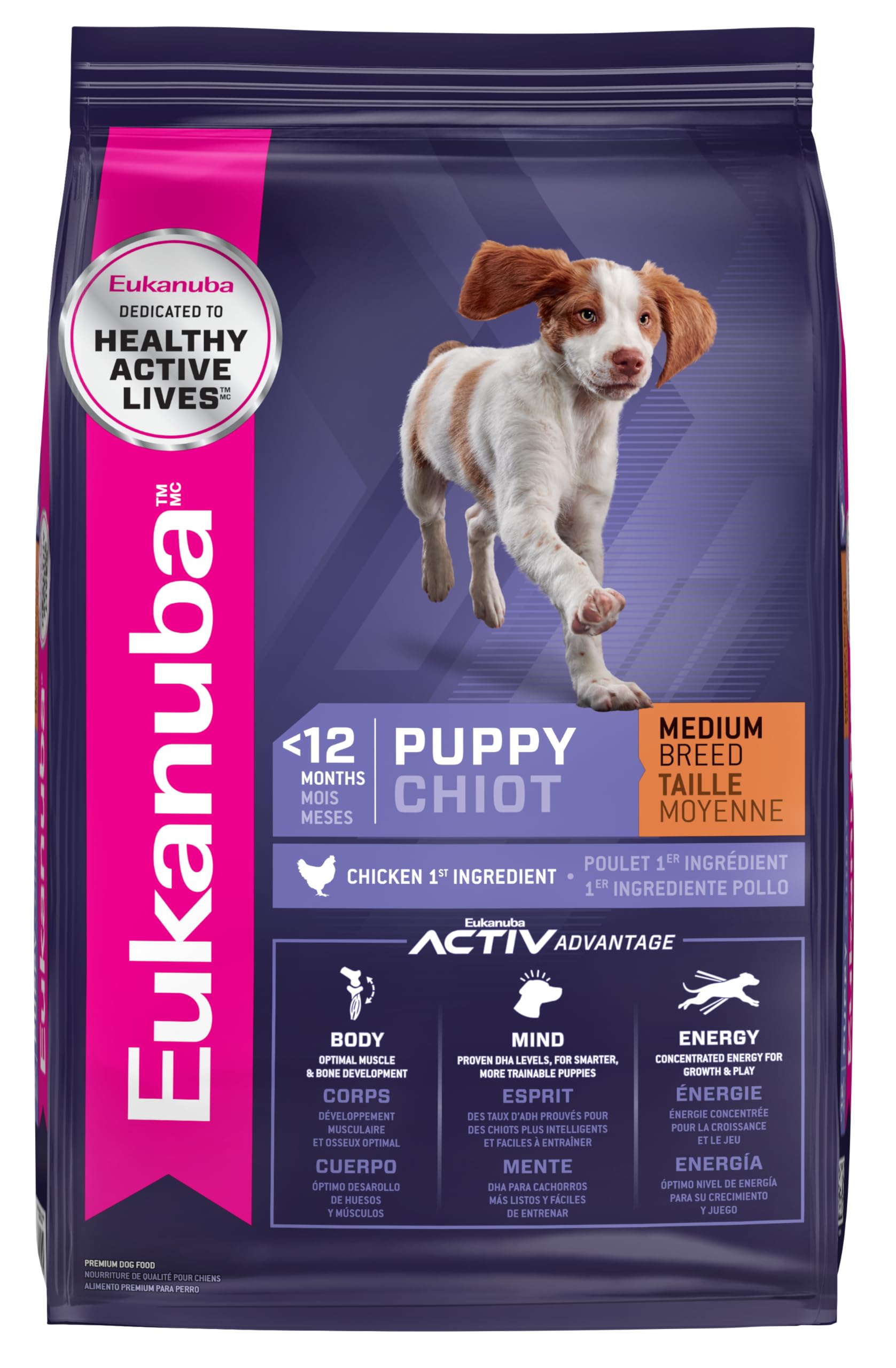 Eukanuba Puppy Medium Breed Dry Dog Food, 16 lb