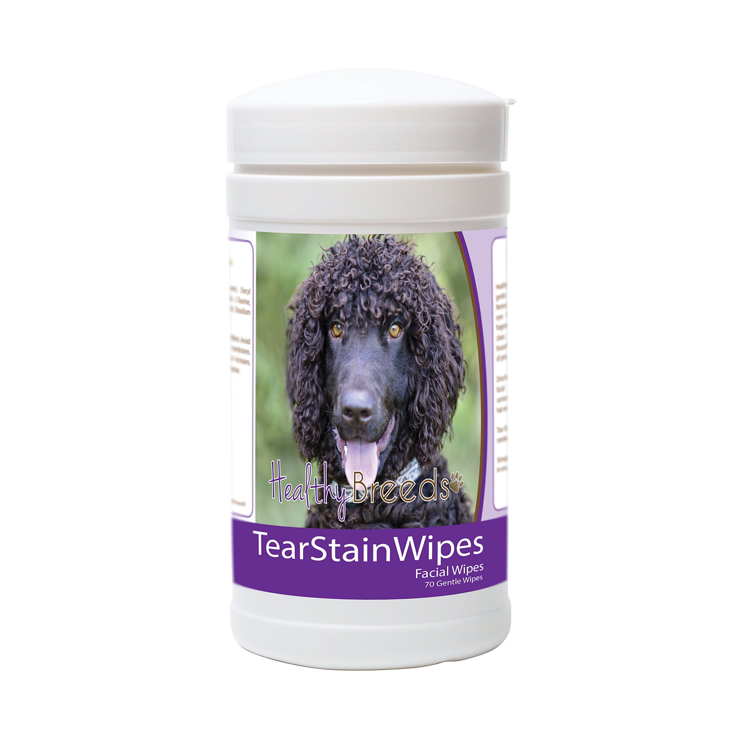 Healthy Breeds Irish Water Spaniel Tear Stain Wipes 70 Count