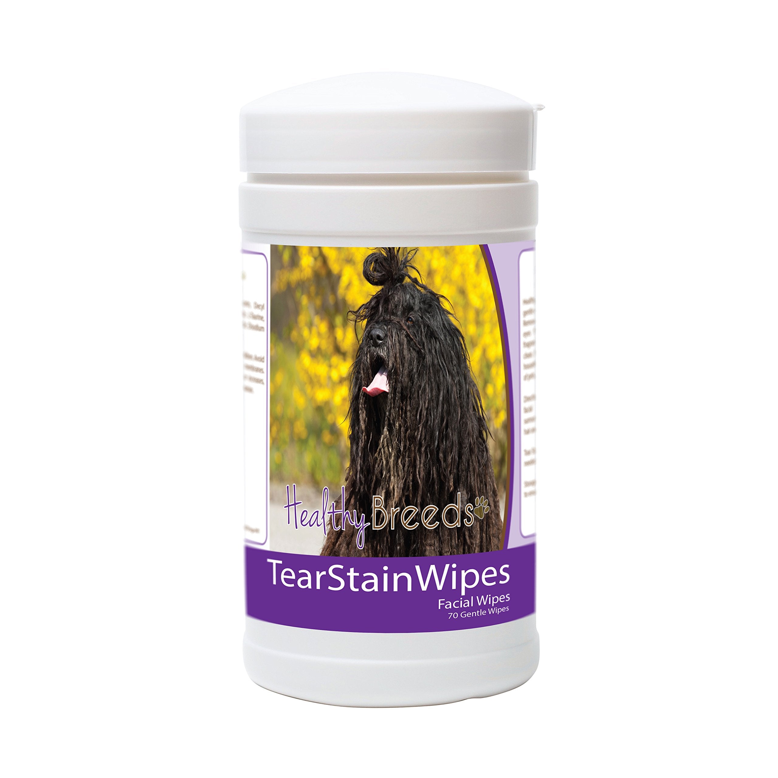 Healthy Breeds Bergamasco Tear Stain Wipes 70 Count