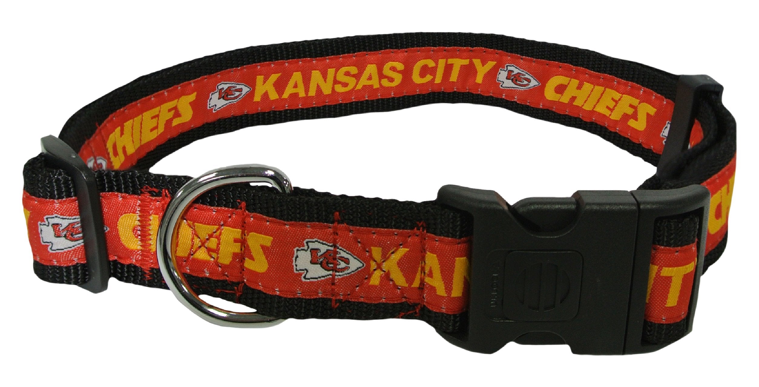 Pets First NFL Kansas City Chiefs Licensed PET COLLAR, Extra Large - Heavy-Duty, Strong, and Durable Dog Collar. Available in 31