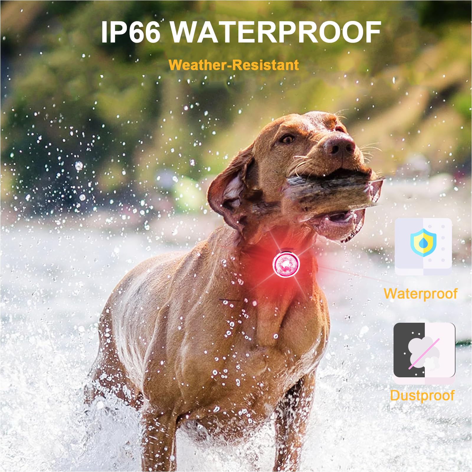 Tubasion 2-Pack Dog Lights For Night Walking, Upgraded 8 Modes Rechargeable Dog Collar Lights For Nighttime Clip On, Ip66 Waterp