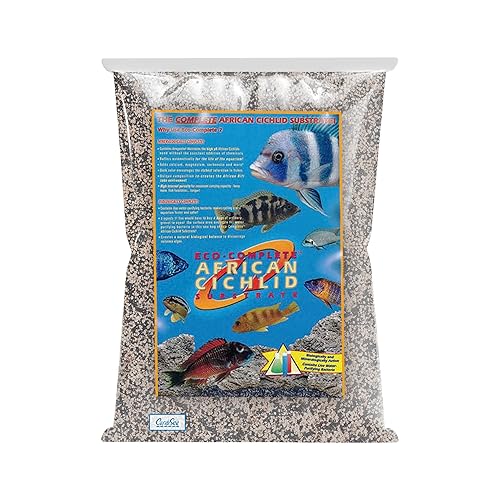Carib Sea Eco-Complete African Cichlid Substrate, 20-Pound, Live Sand For Aquarium