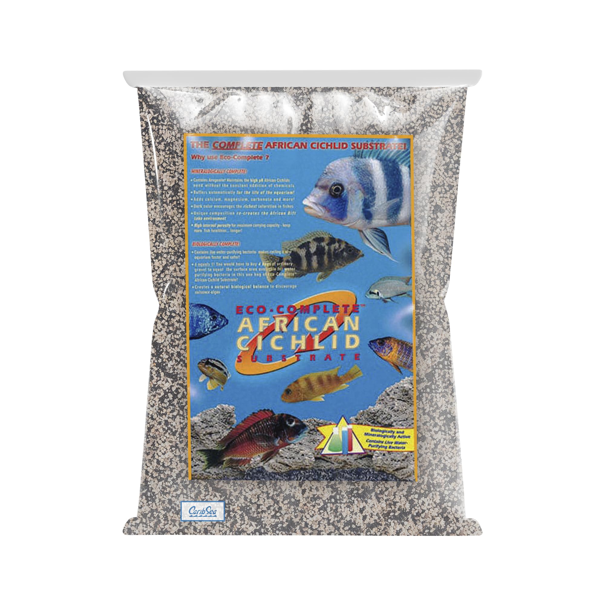 Carib Sea Eco-Complete African Cichlid Substrate, 20-Pound, Live Sand For Aquarium