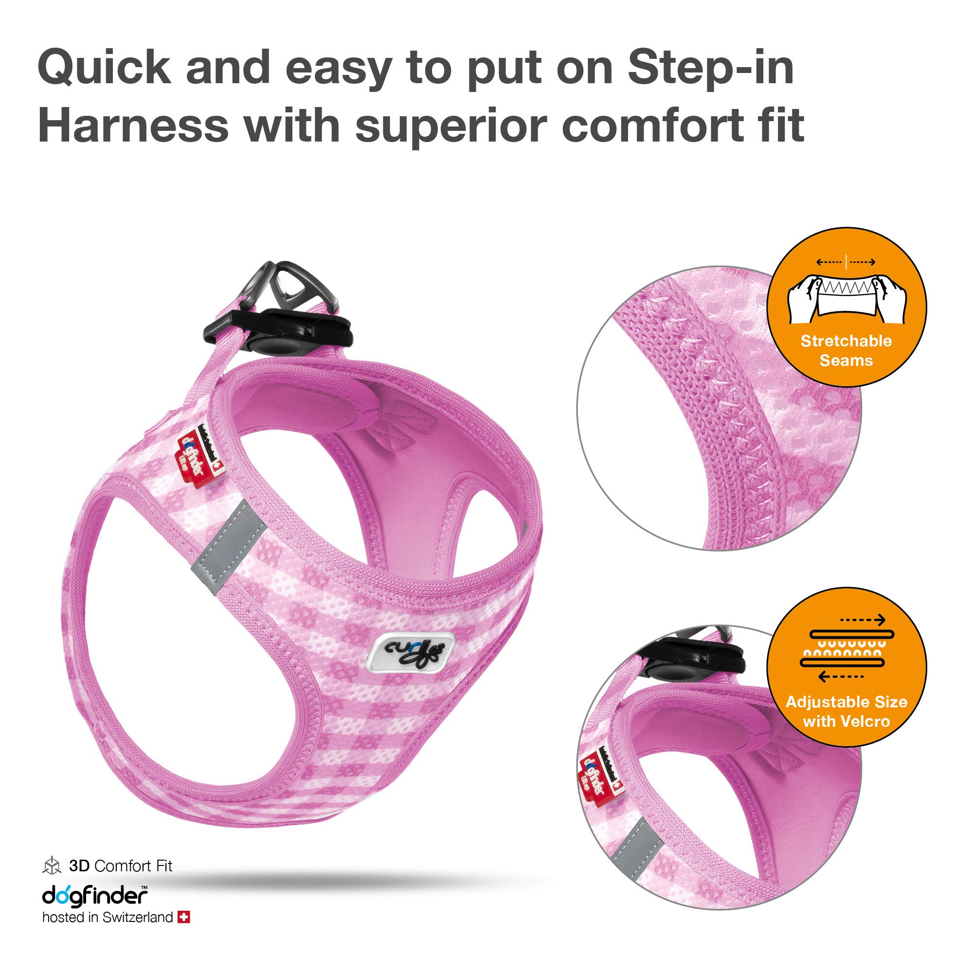 Curli Puppy Harness Vest Air Mesh with Lead