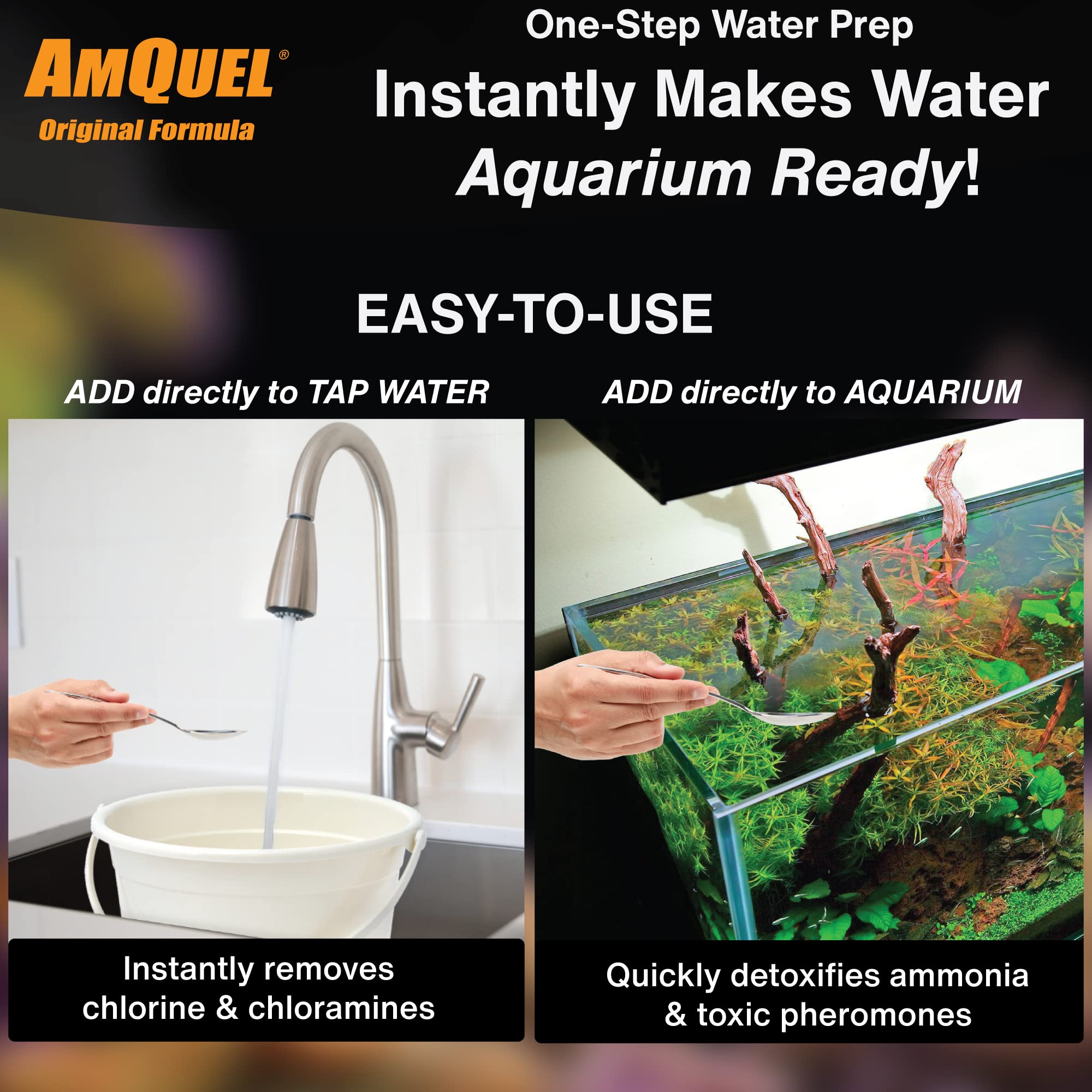 Kordon #31275 Amquel Ammonia Control & Detoxifies Chloramine For Aquarium, 5-Gallon