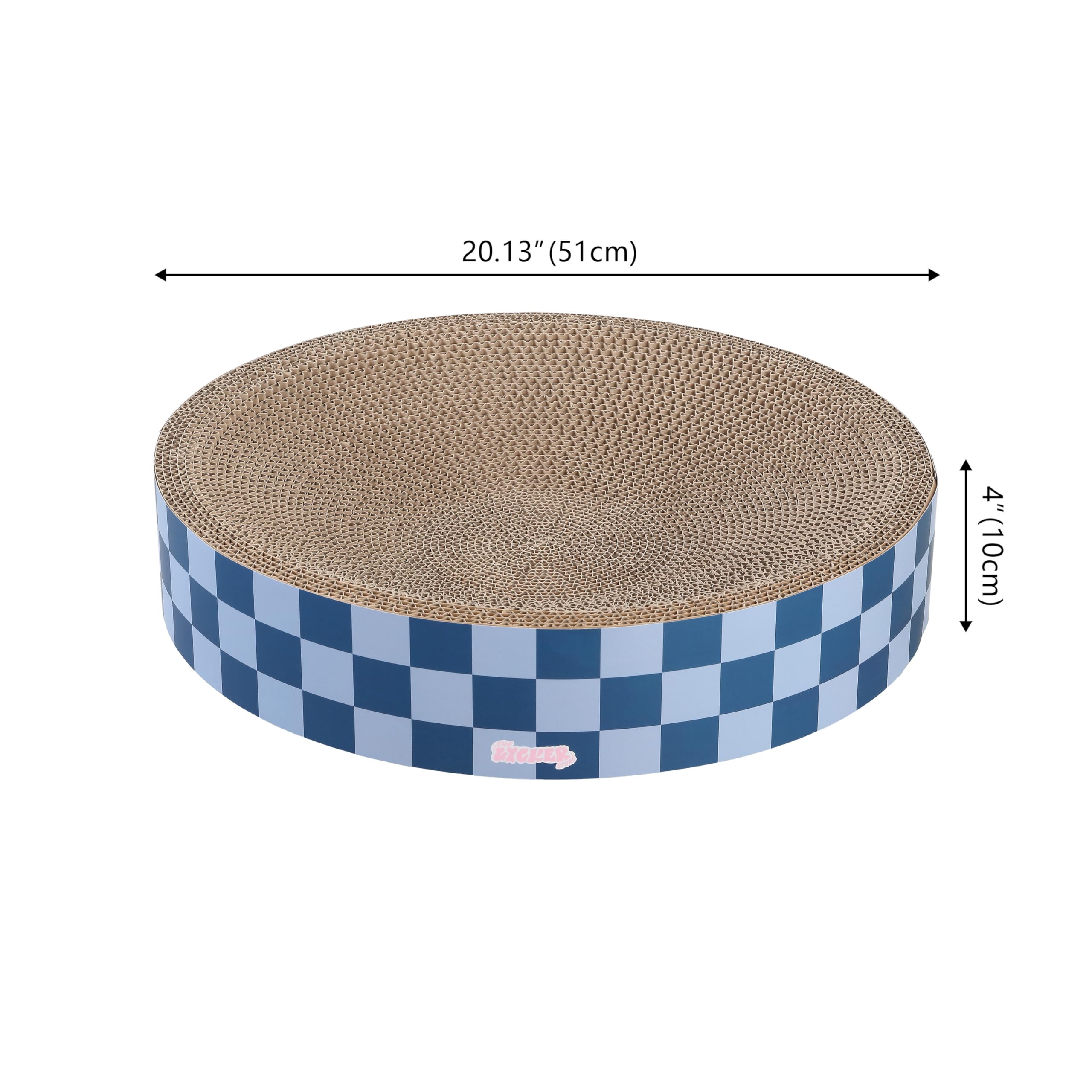 The Licker Store Csr1010B Nelson 20.13' Modern Cardboard Round Bowl Cat Scratcher With Catnip, Blueberry