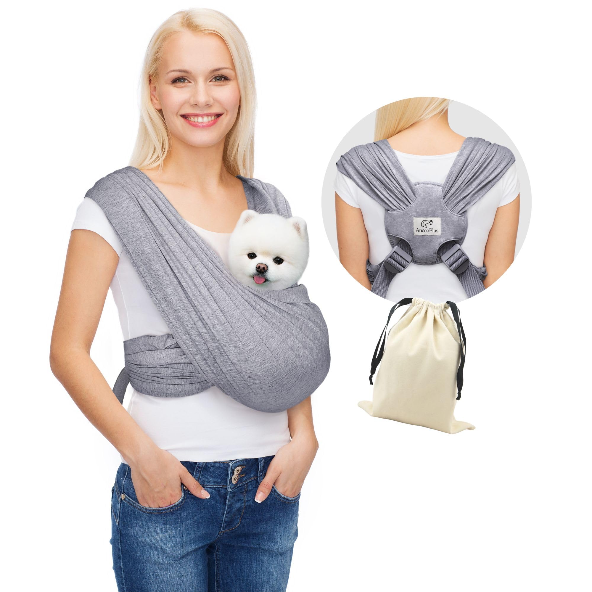 Anccoplus Dog Carriers For Small Dogs, Front Facing Small Dog Carrier, Hands Free Pet Carrier, Size Adjustable Cat Carriers, Red