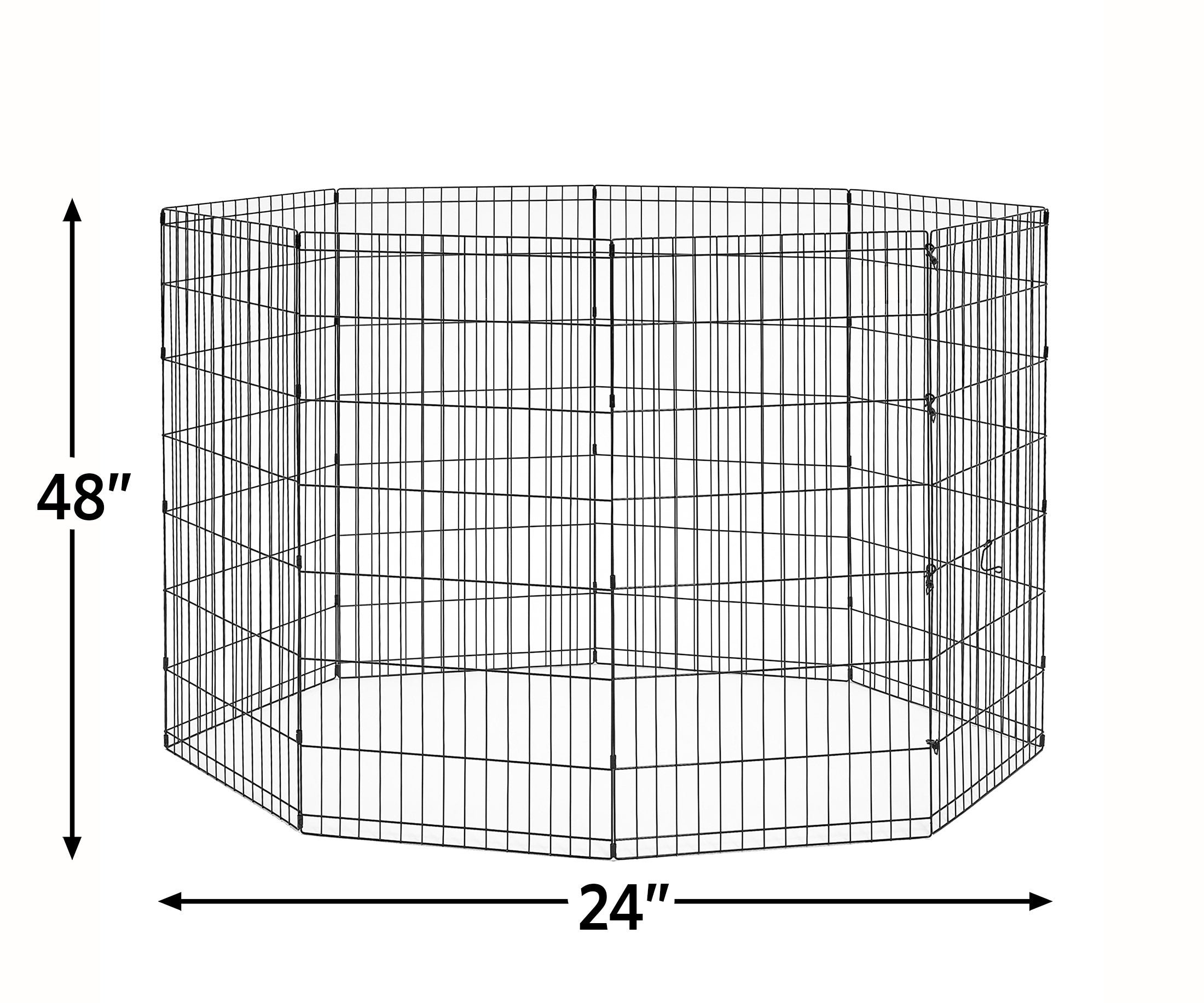 New World Dog Exercise Pen, 48" H X-Large Metal Playpen, No Door, Black, Model B558-48