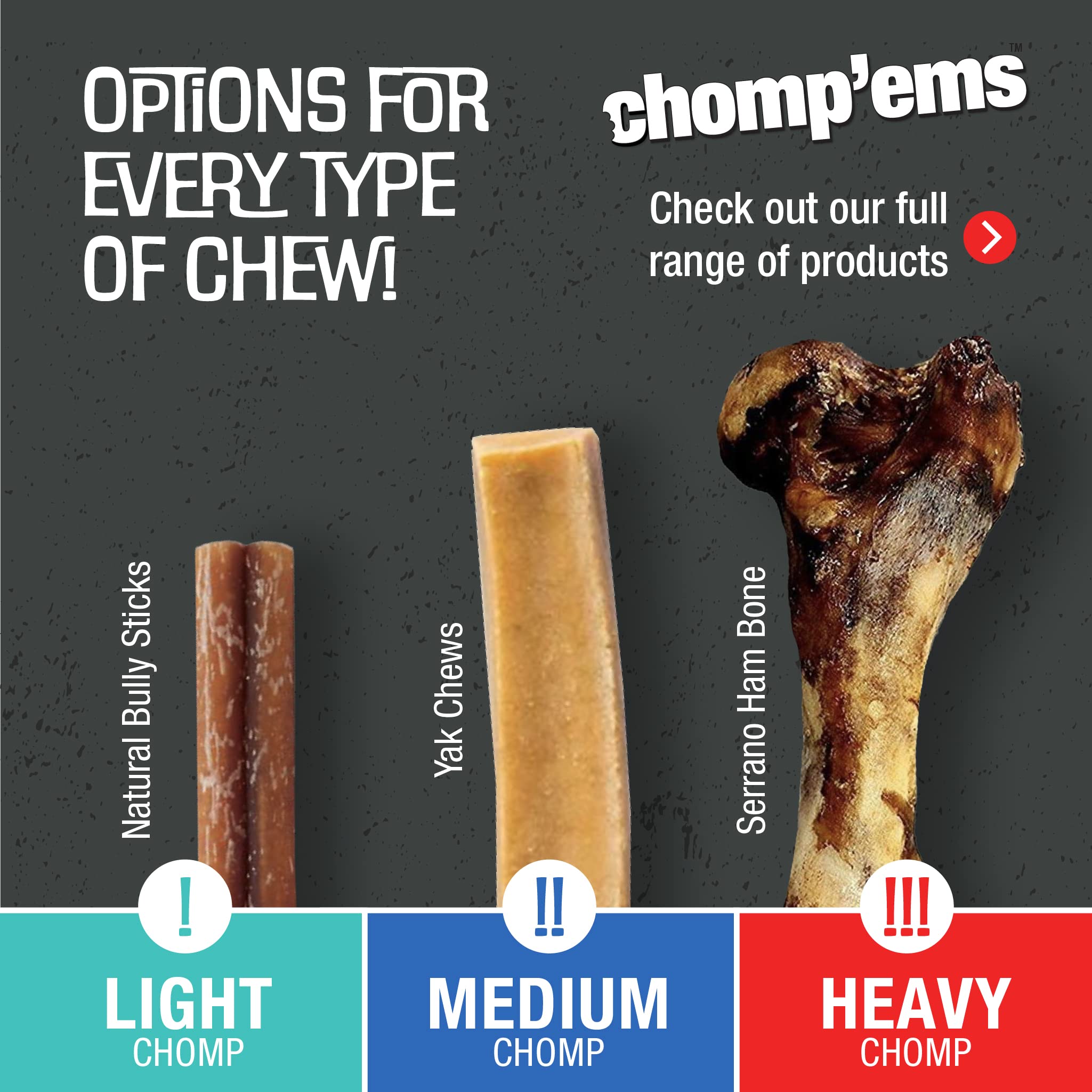 CHOMP EMS Ruffin It 21000 Purehide Bars Dog Chew, 6.35 oz
