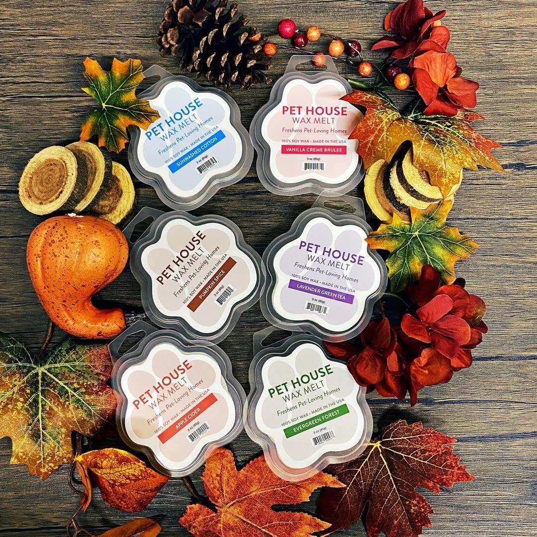One Fur All 100% Natural Plant-Based Wax Melts, Pack Of 2 By Pet House - Long Lasting Pet Odor Eliminating Wax Melts Non-Toxic,