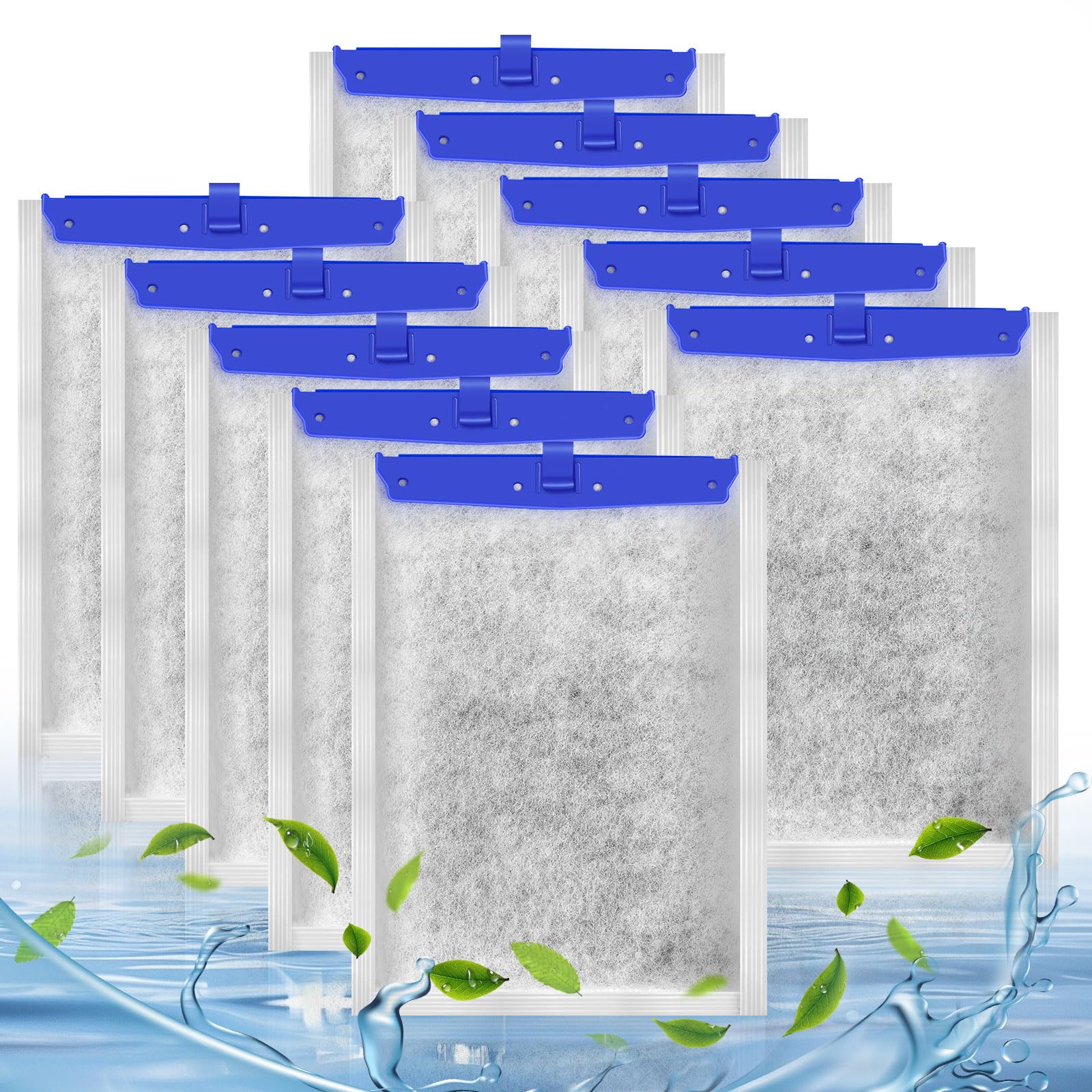 Josramt 10 Pack Filter Cartridge For Whisper Bio-Bag Filters, Large Replacement Filter Cartridges For Aquariums Compatible With 
