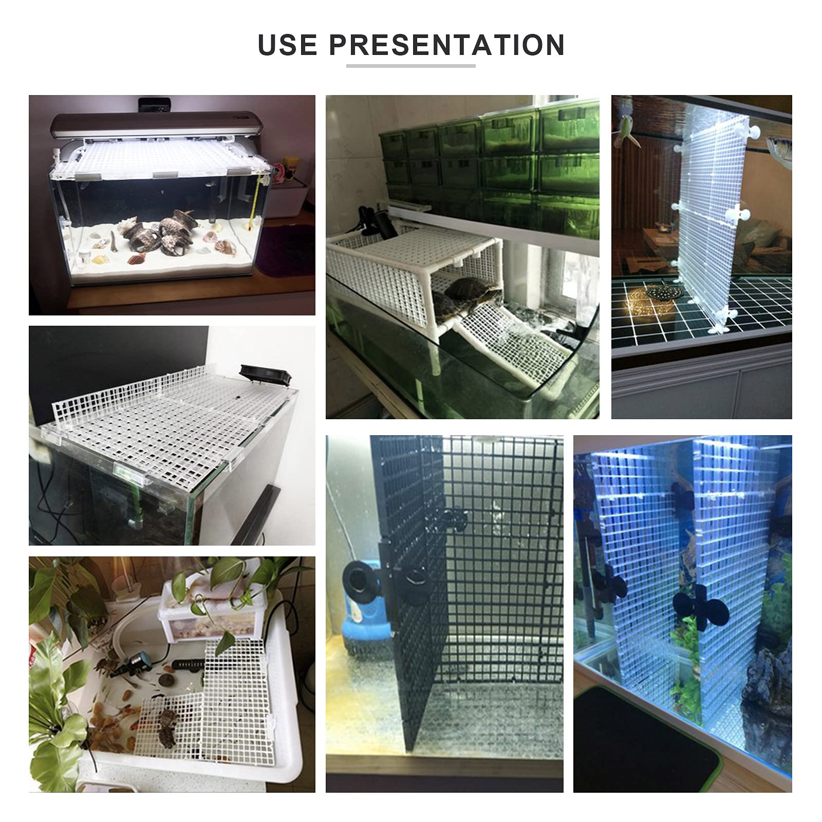 Create idea 10pcs Aquarium Divider Isolation Board Partition Pane Separator Tansparent Mixed Breeding to Keep Different Fish fro
