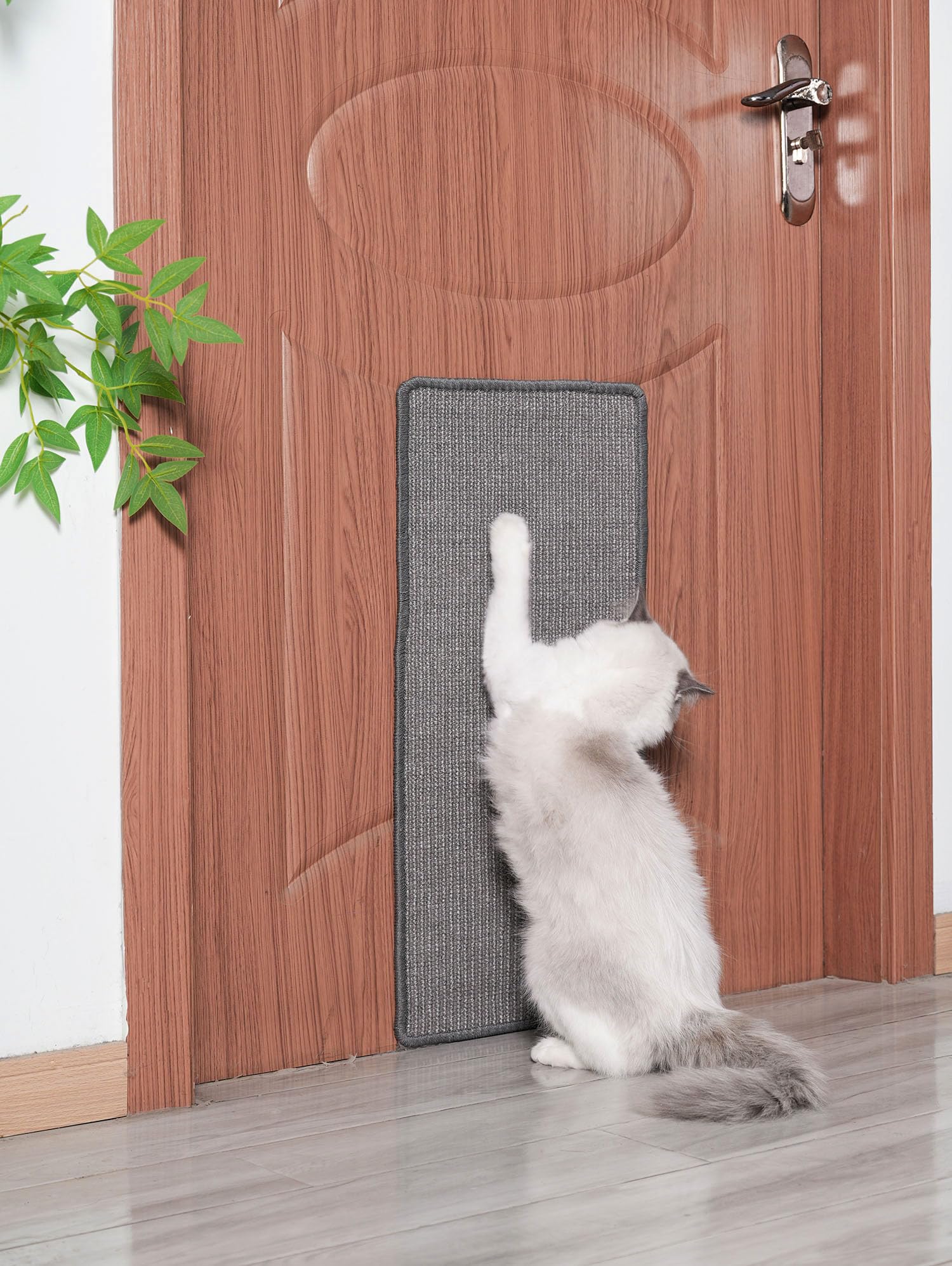 Miaoge 2Pcs 25.9X11.8 Inch Sisal Cat Scratching Mat,Wall Corner Cat Scratcher,Self-Adhesive Scratch Mat For Floor,Horizontal And