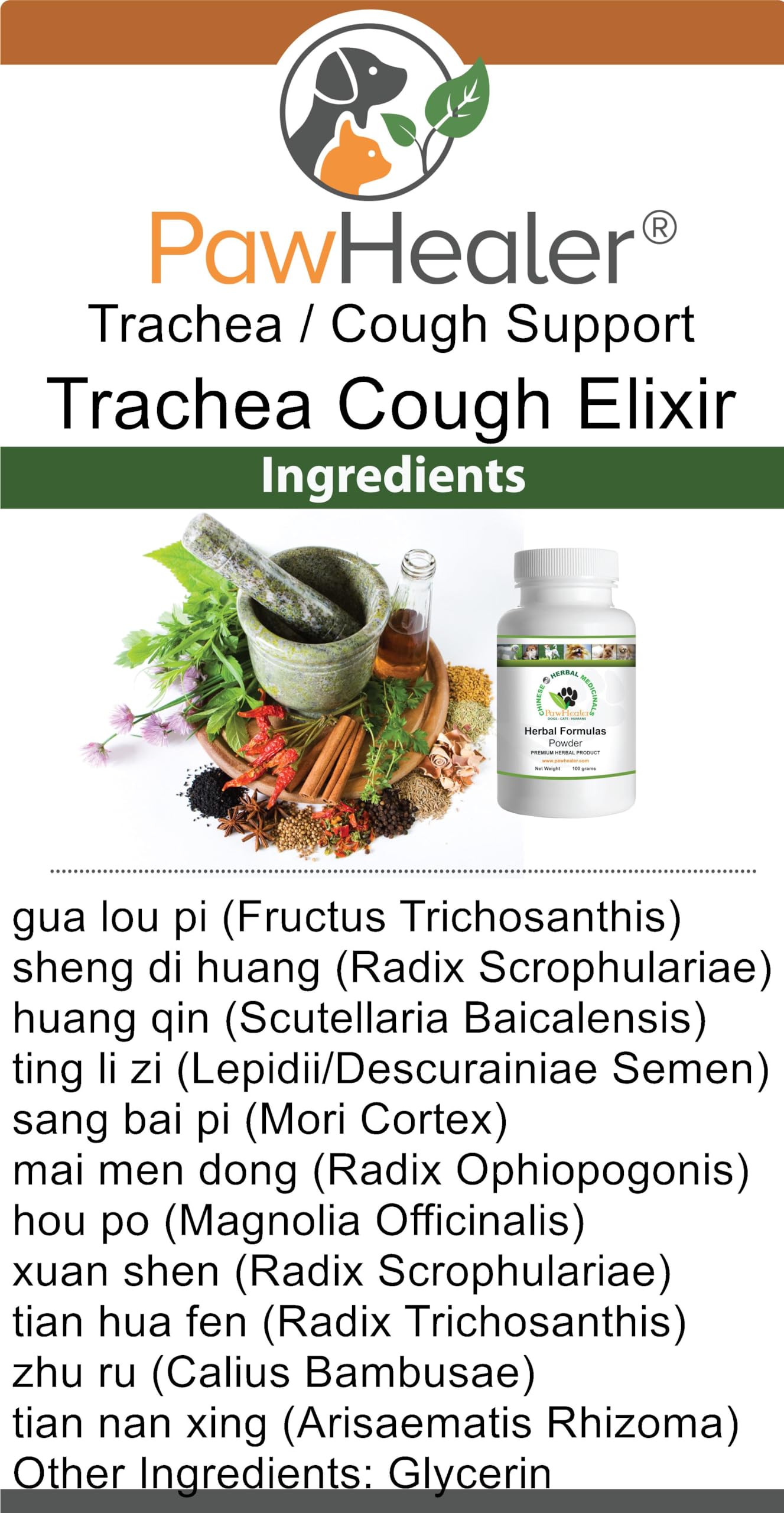 PawHealer Trachea Cough Elixir for Cats & Dogs - 2 fl oz - Ideal for Picky Eaters, Dry Hacking Cough Relief