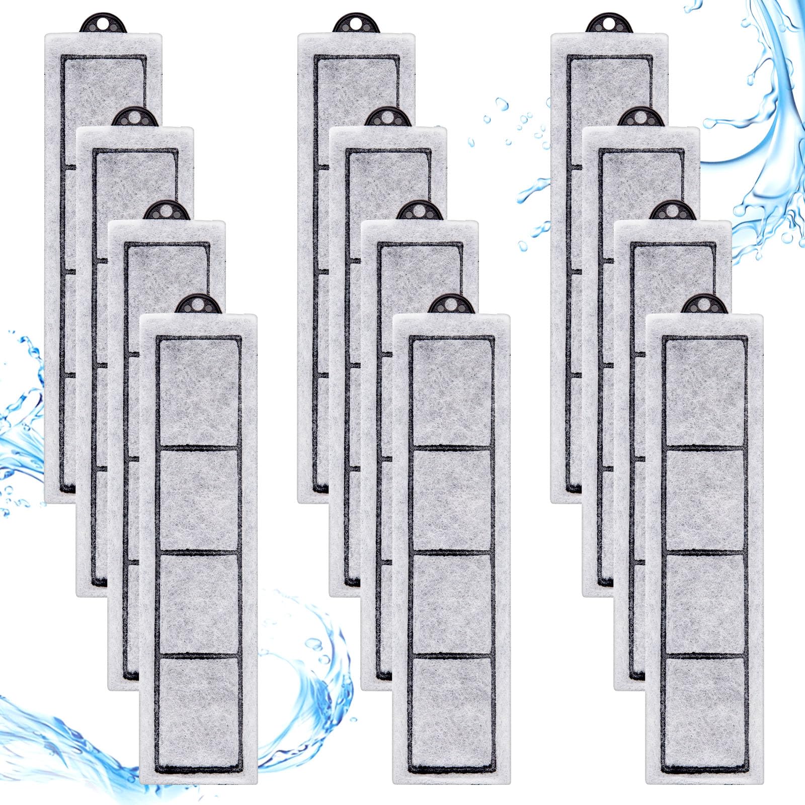 Kittmip 16 Pcs Filter Cartridges Replacement Refill Compatible With Rf-S For Desktop Aquariums
