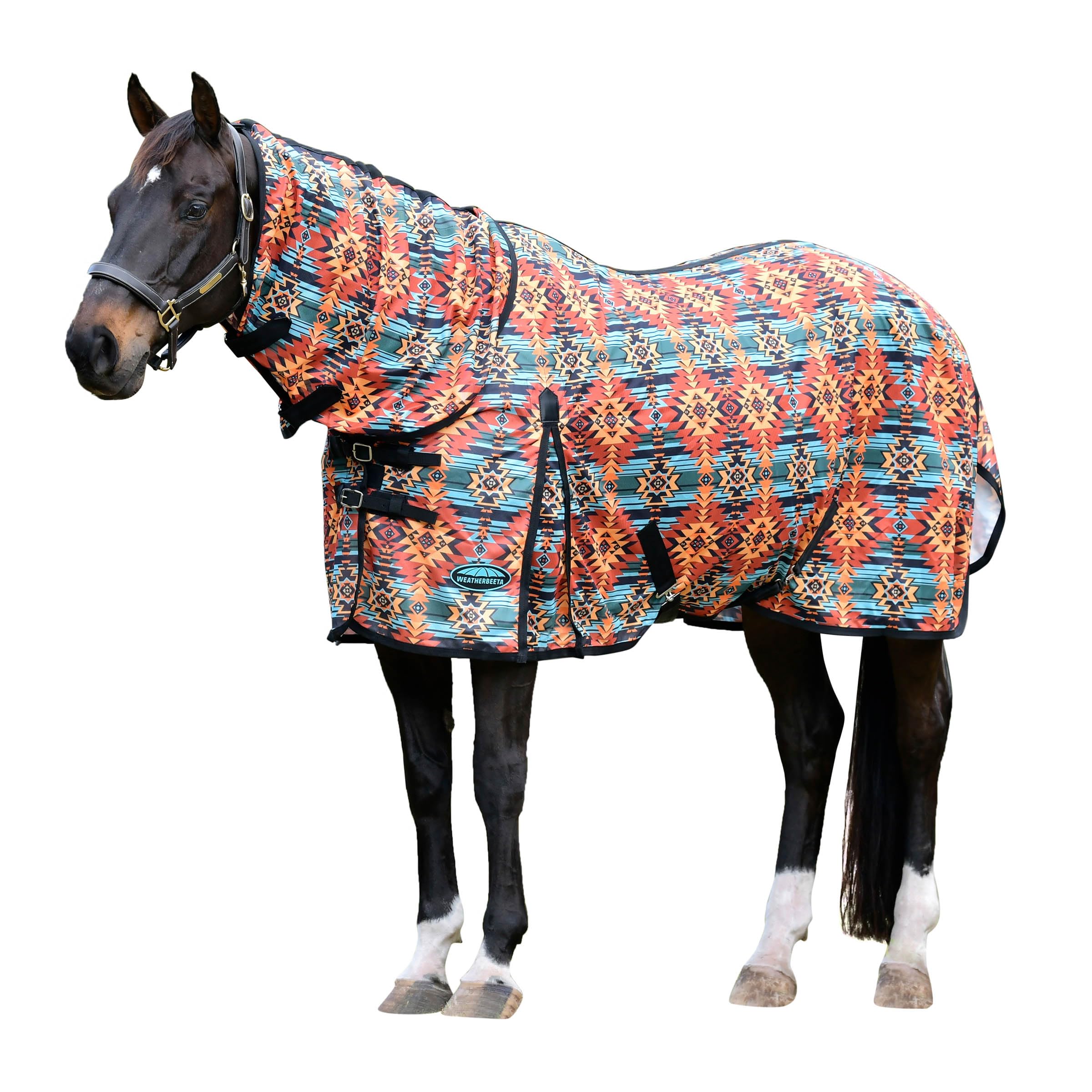 Weatherbeeta Comfitec Essential Mesh Ii Combo Neck, Western Sunset Print, 66''