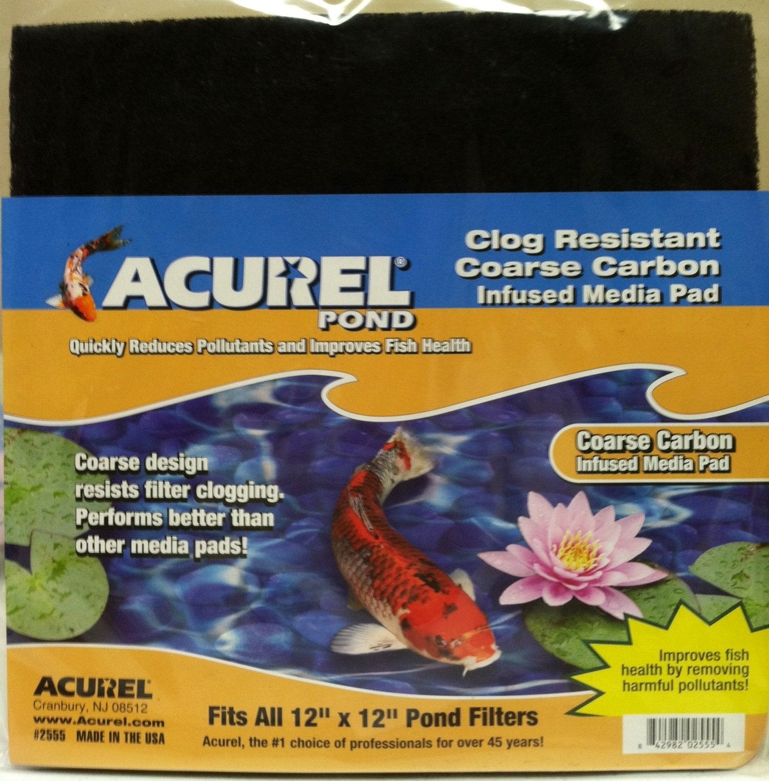 Acurel Coarse Carbon Infused Media Pad, 12-Inch By 12-Inch