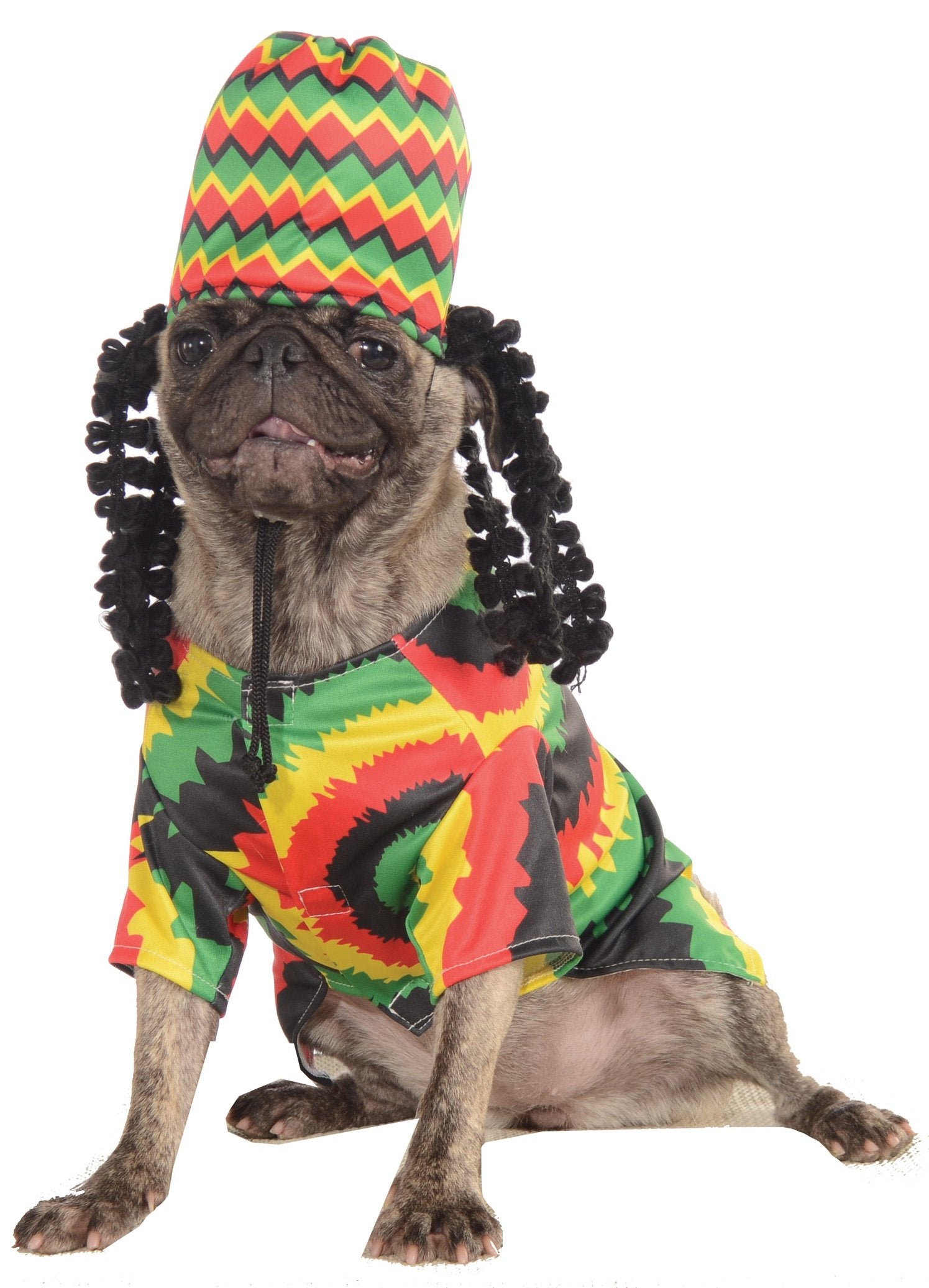 Rubies Pet Costume, Small, Rasta Dog , Green