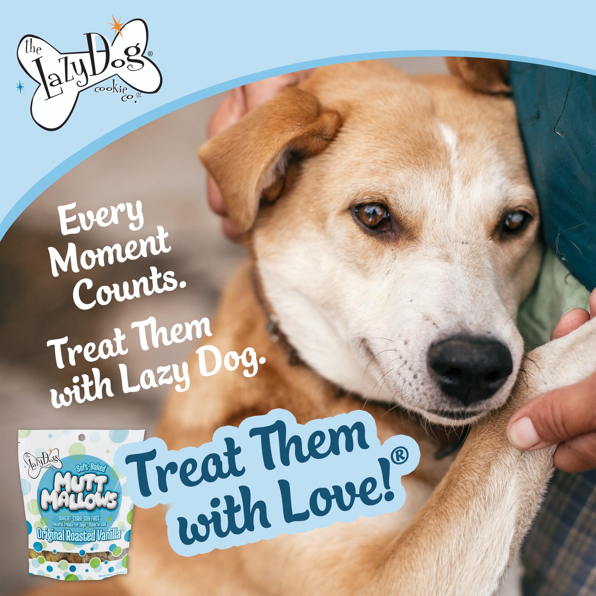 The Lazy Dog Cookie Co. Soft Baked Dog Treats, Mutt Mallows Sampler Pack, for Small, Medium and Large Dogs, Wheat-Free, Baked in
