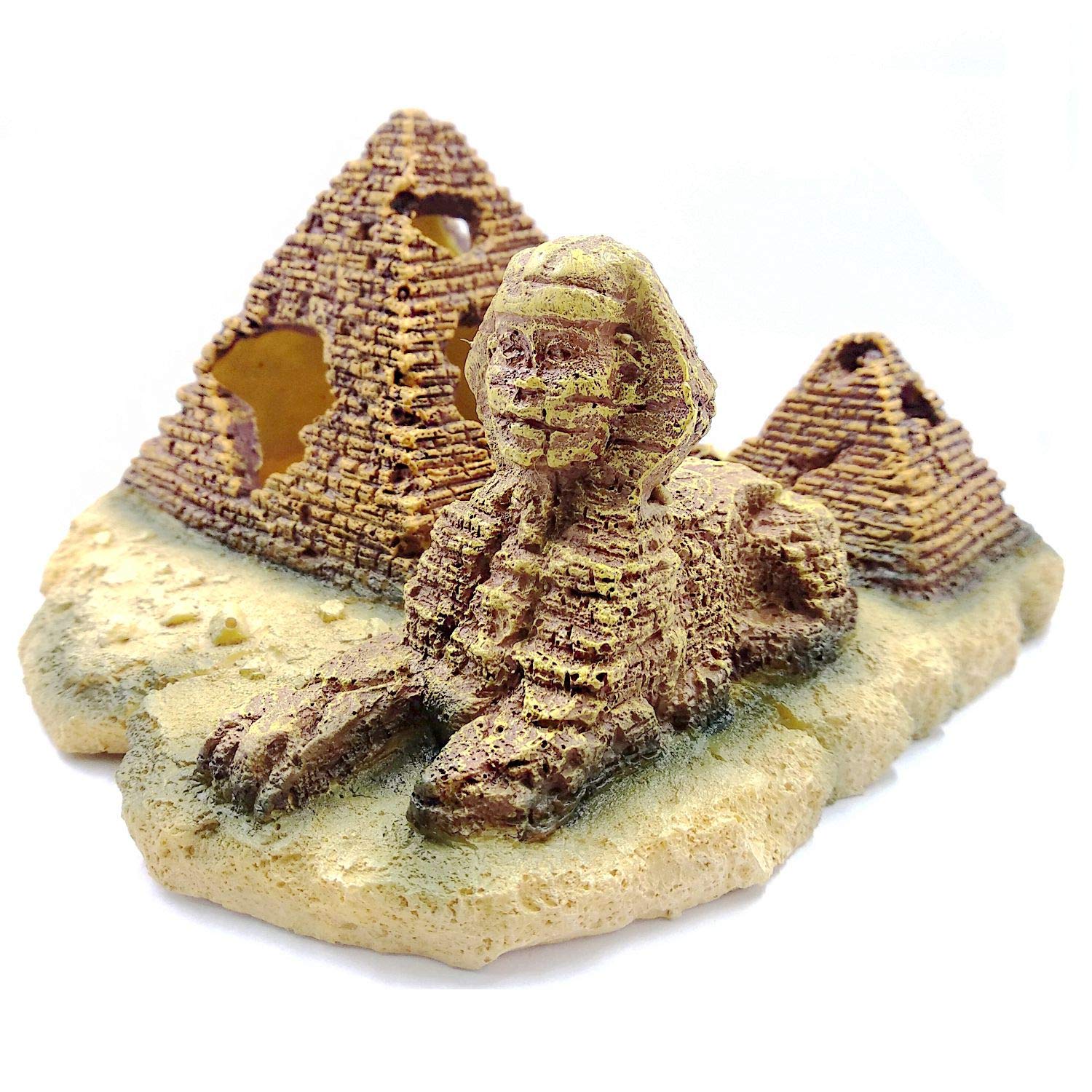 M2cbridge Aquarium Decor Castle Shipwreck Ornament Underwater Landscape(Egyptian Pyramid)