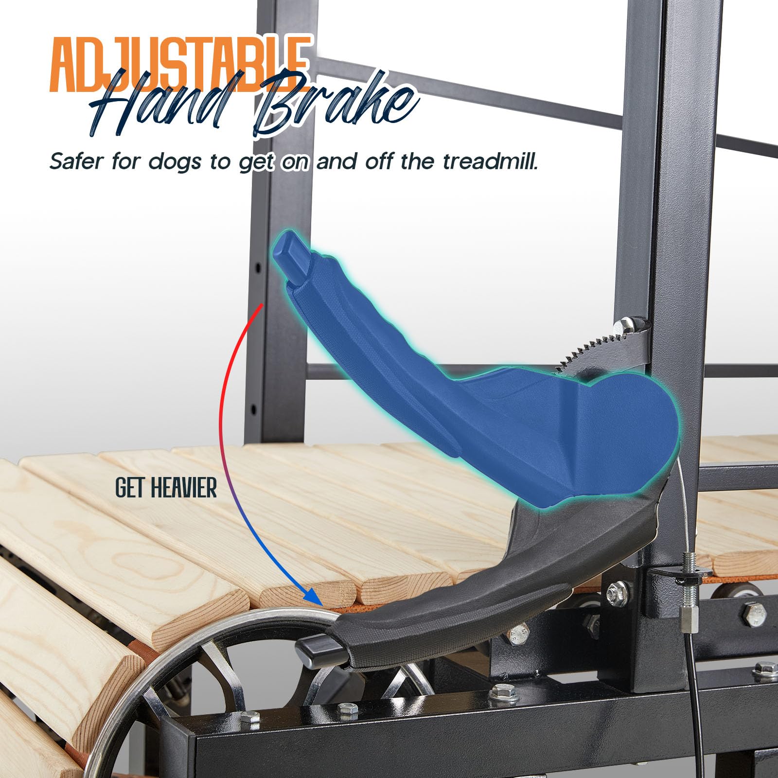 Albott Dog Treadmill for Large & Medium Dogs with Pace Adjustbable Brake and Roller Wheels, Enlarged Indoor Slatmill for Dogs to