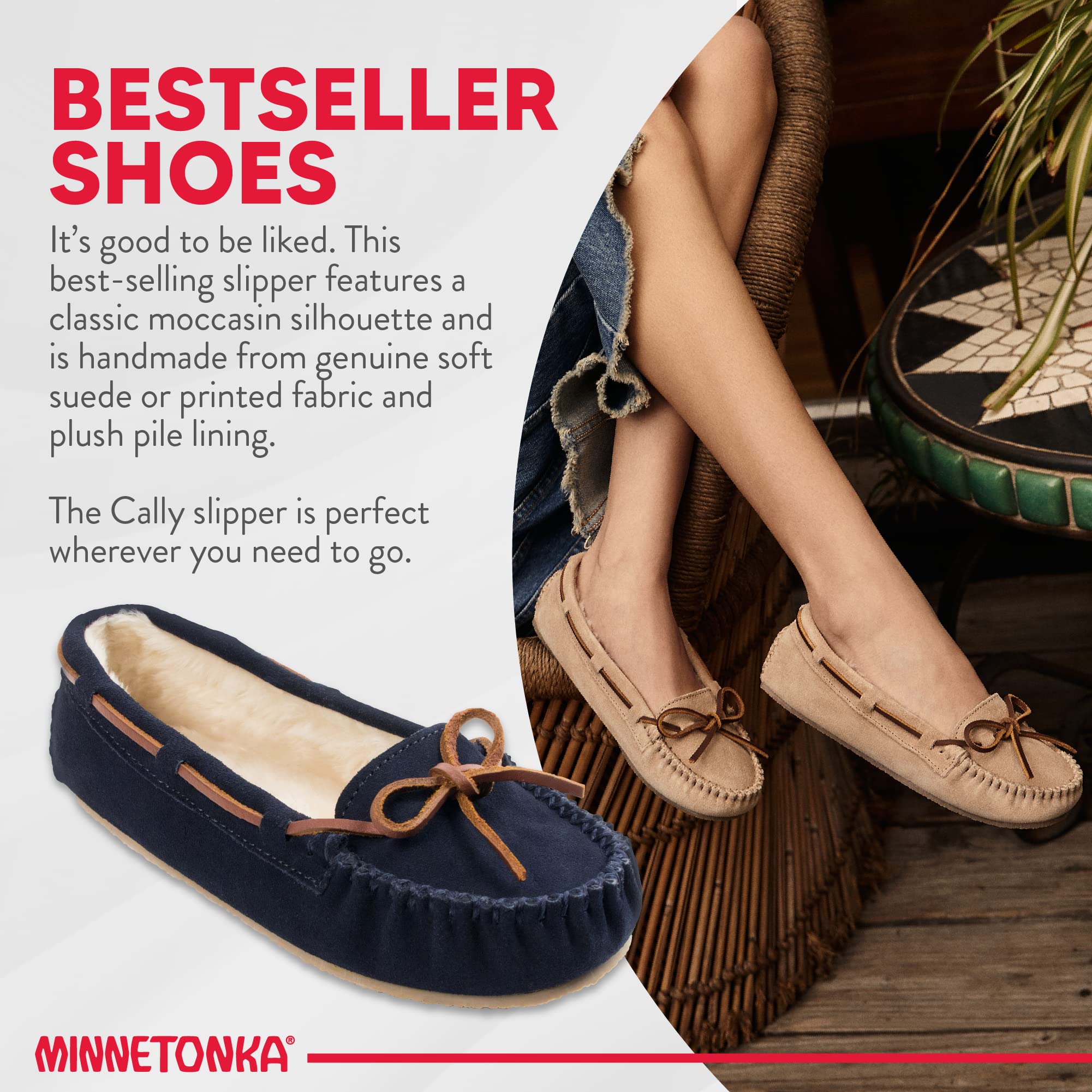 Minnetonka Womens Cally Faux Fur Slipper, Dark Navy ,7 M