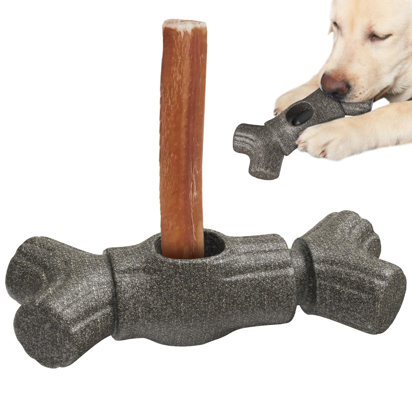 YXIRENE Pet Bully Stick Holder for Safe Chewing, Prevents Choking, Adjustable for Dogs, Easy to Use, Durable Food-Grade Material