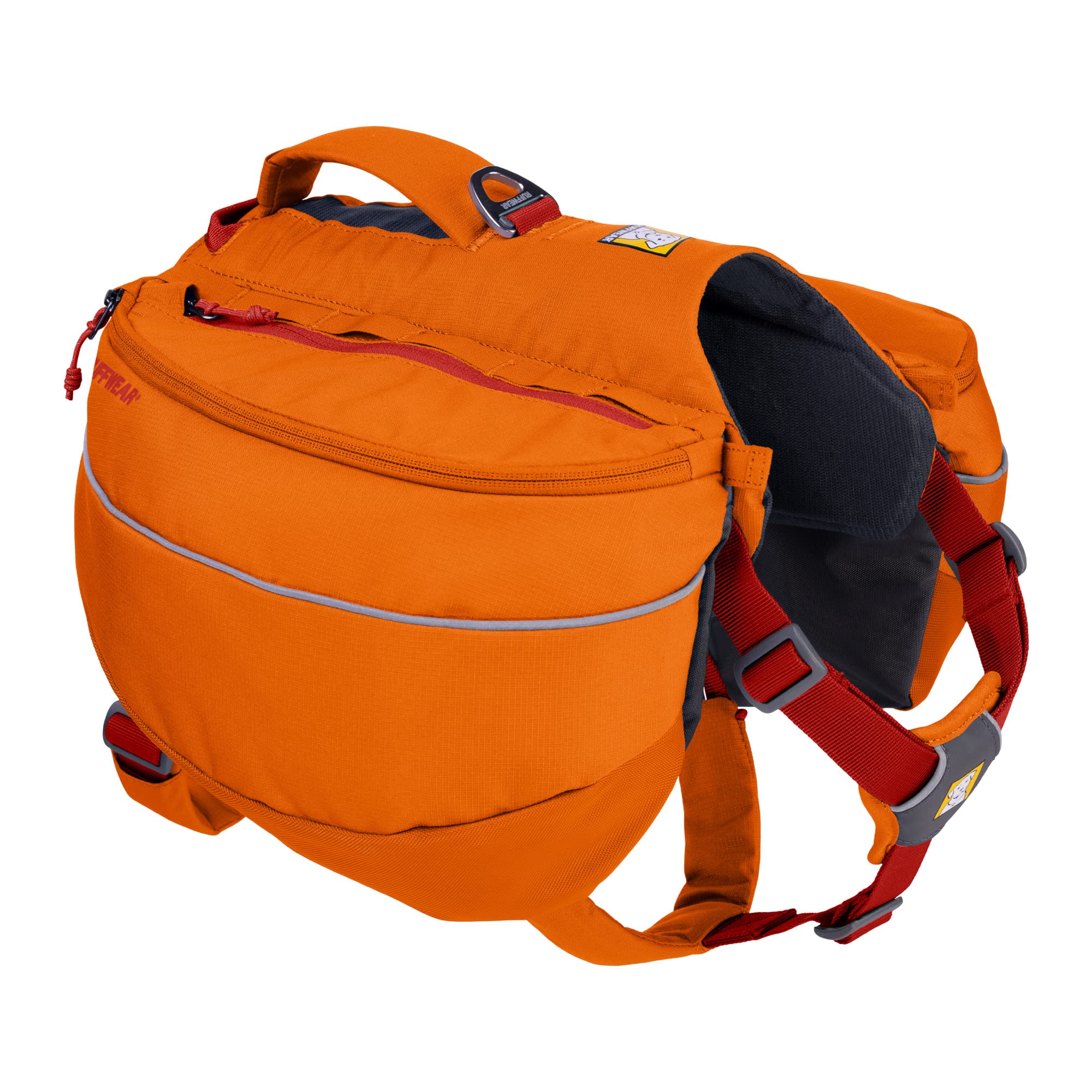 Ruffwear, Approach Dog Backpack, Hiking and Camping Pack with Saddlebags, Campfire Orange, Small