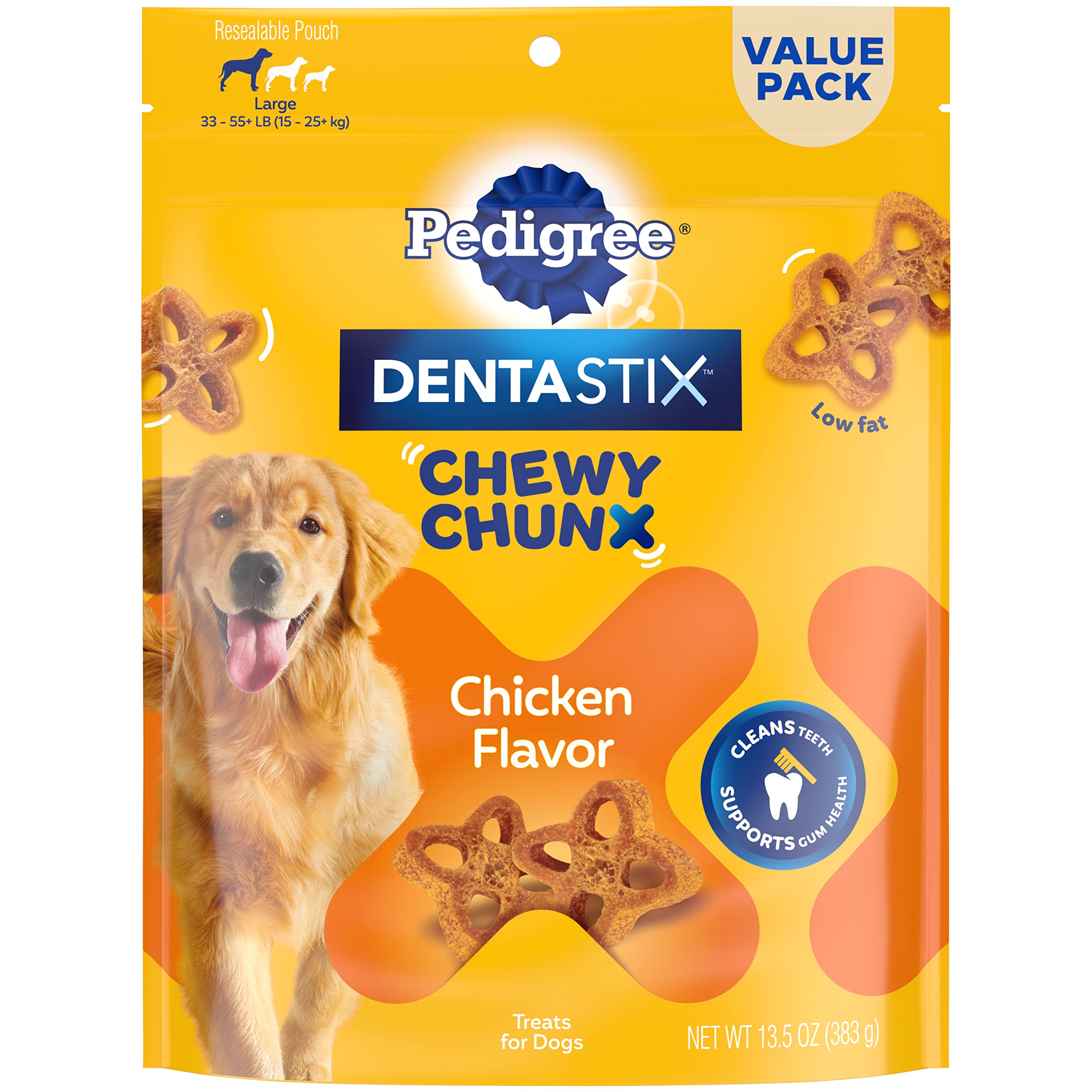 Pedigree DentaStix Chewy Chunx Dental Treats for Large Dogs - 13.5 oz, Pack of 1, Other Color