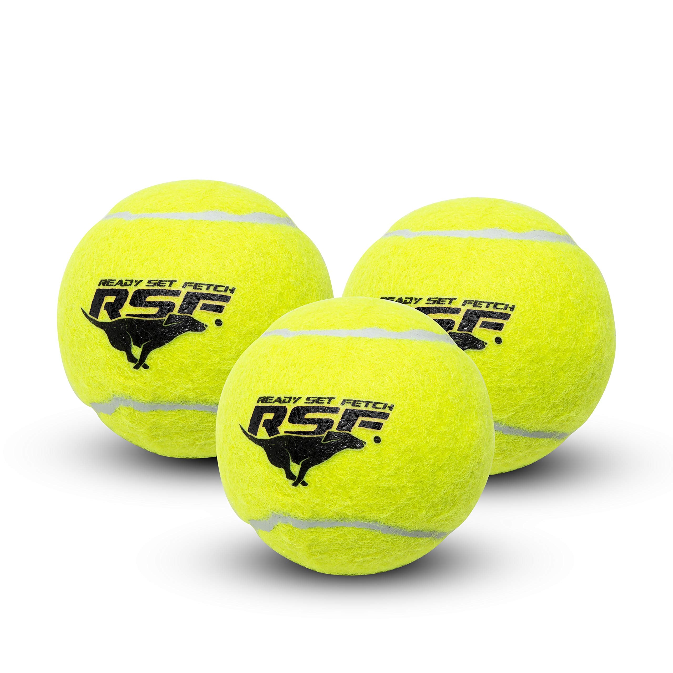 Franklin Pet Supply Squeaky - Ready Set Fetch Dog Toy Tennis Balls With Squeaker - Perfect Pet Toy For Small, Medium + Large Dogs - 3 Pack
