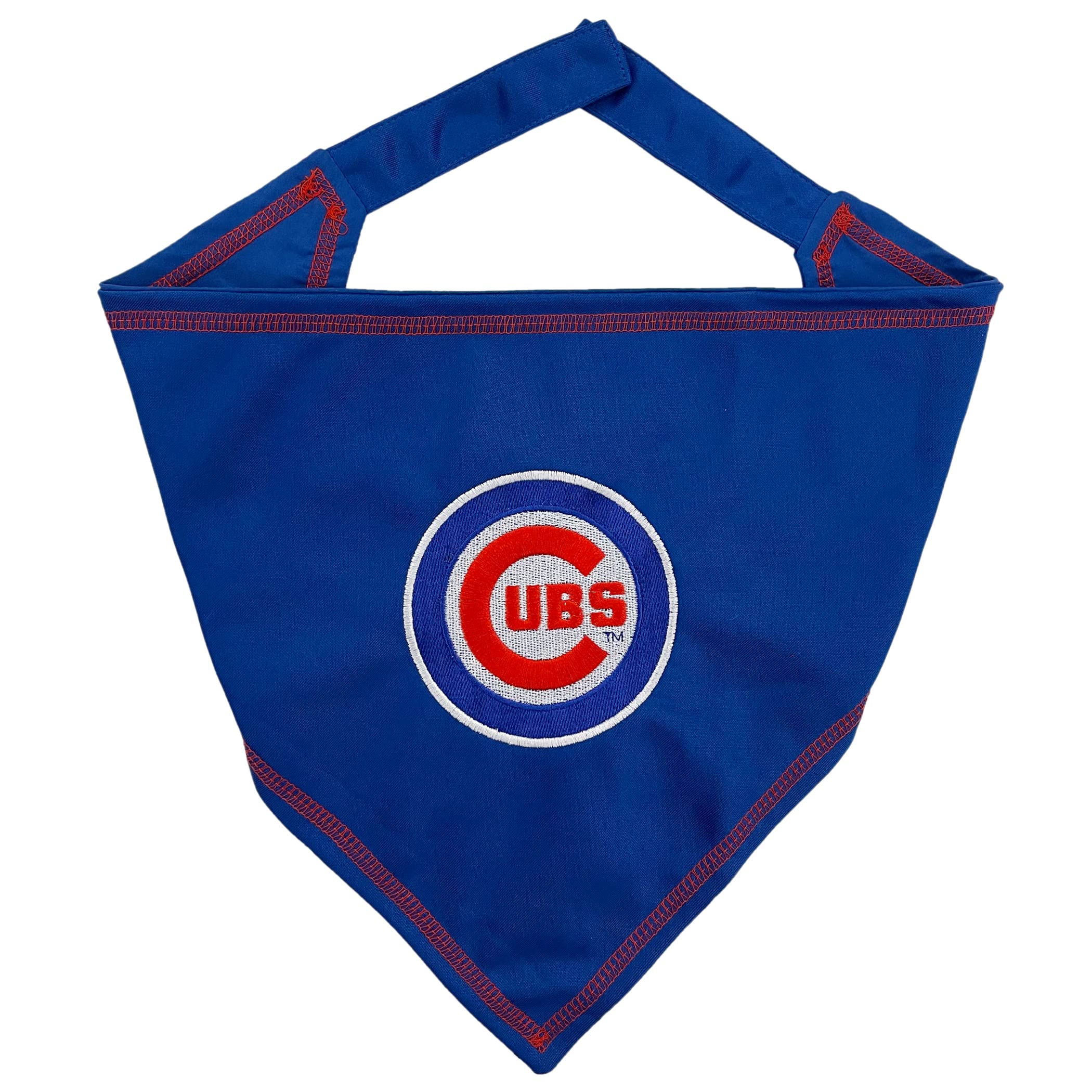 Pets First Mlb Chicago Cubs Tie Bandana, Large/X-Large. Dog Bandana Scarf Bib For Pet Cat Dog. The Ultimate Game-Day, Party Band