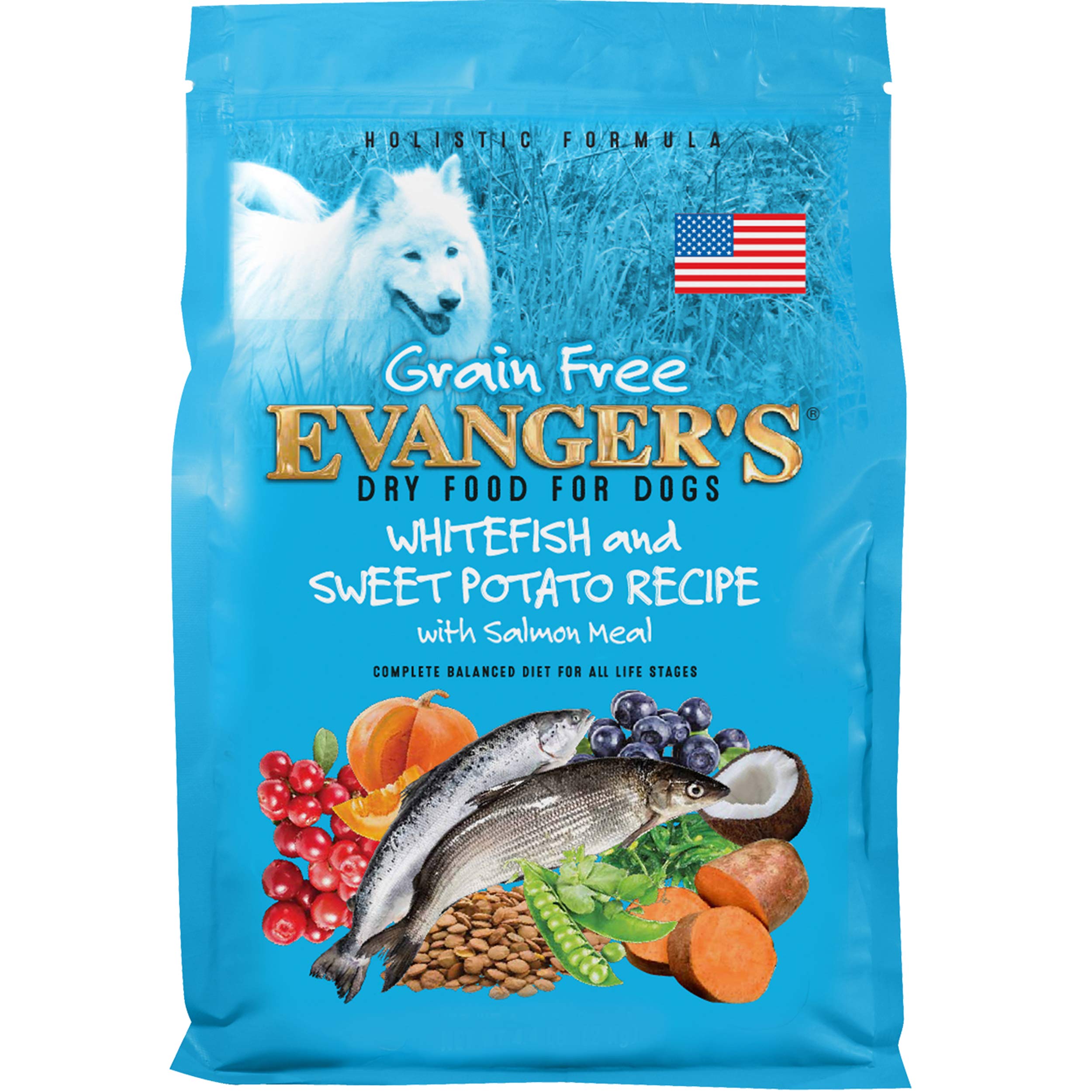 Evangers Grain-Free Whitefish & Sweet Potato with Venison Dry Dog Food