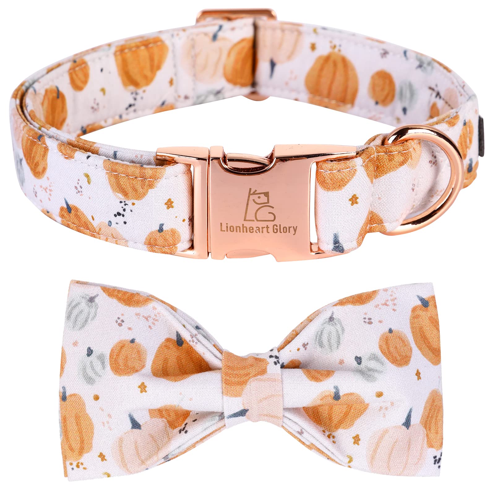 Lionheart Glory Premium Dog Collars, Bowtie Dog Collar, Adjustable Heavy Duty Halloween Dog Collar With Bow For X-Small Dogs
