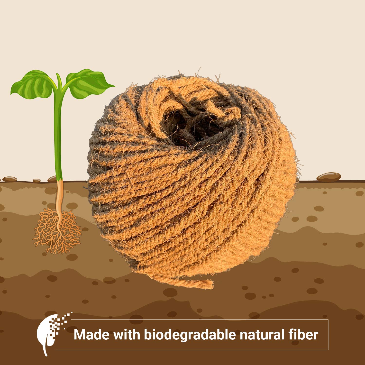 Sandbaggy Sisal Rope Twine 1/4 Inch X 500 Ft | Industrial Grade | No Synthetic Materials - Eco-Friendly Product | Higher Quality Compared To Home Depot, Walmart, Lowes (2 Rolls)