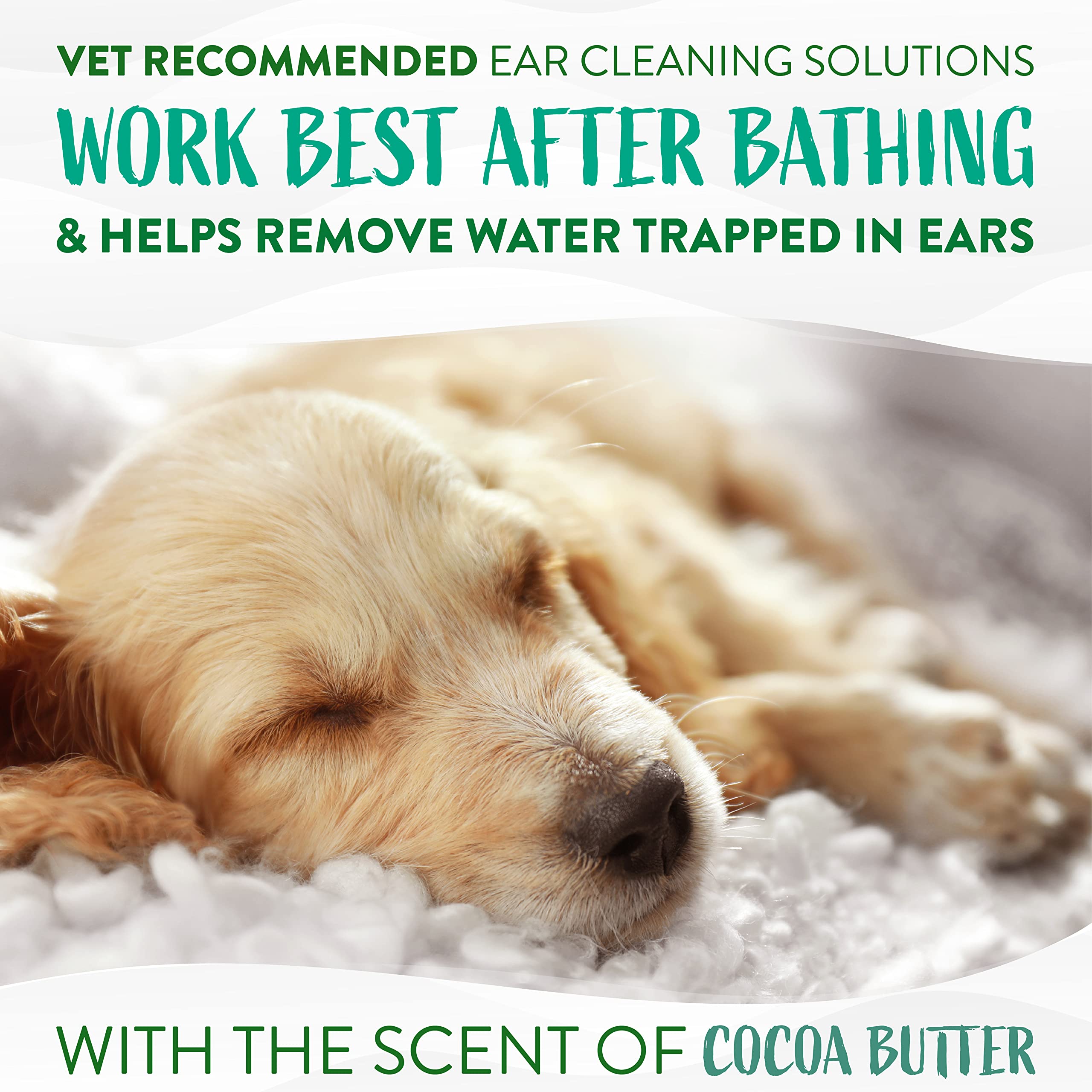 TropiClean Dog Ear Wash, Vet Recommended Ear Cleaning Solution for Itch Relief, Odor Eliminating, Non Stinging Alcohol-Free, Cat
