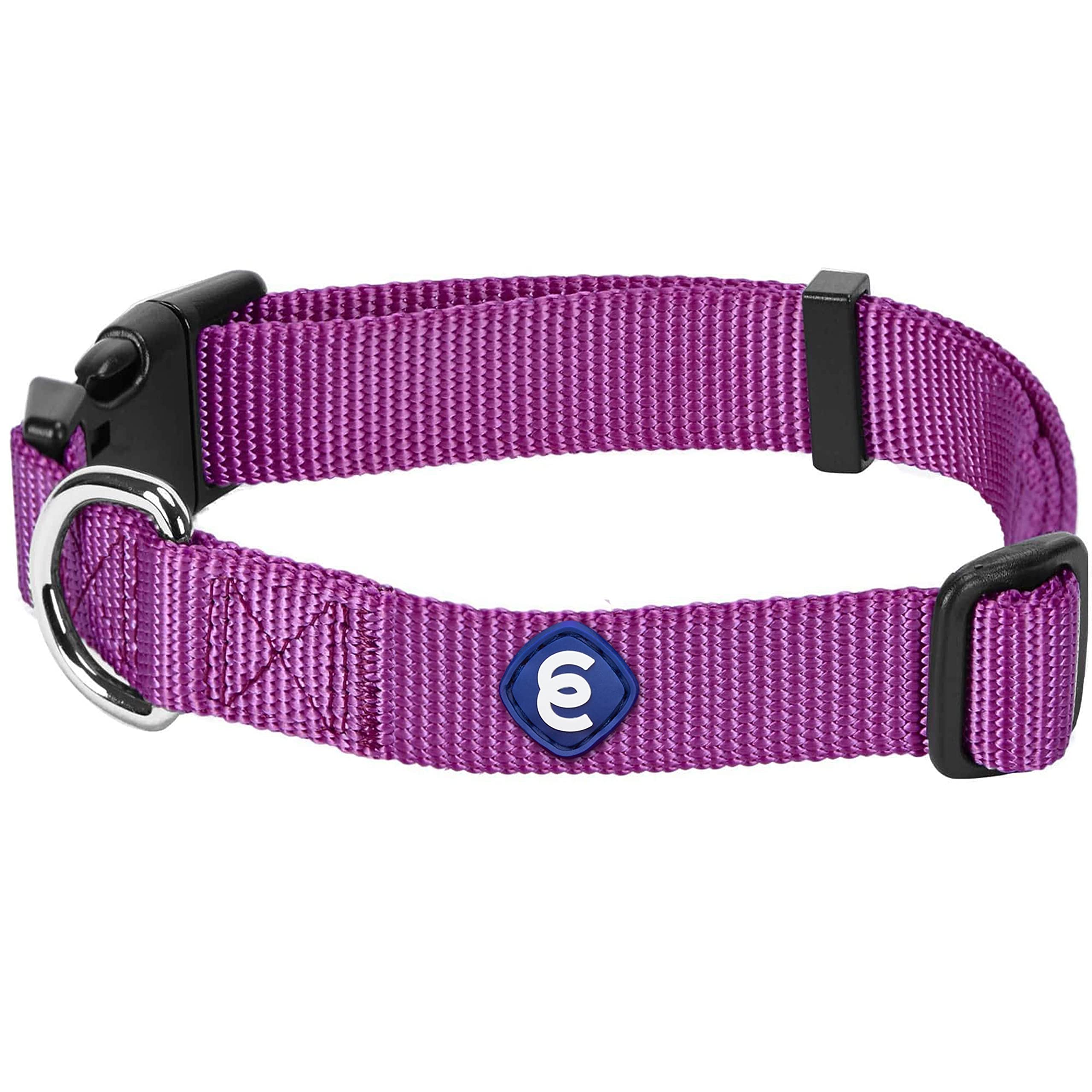 Blueberry Pet Essentials 21 Colors Classic Dog Collar, Violet, Medium, Neck 14.5'-20', Collars For Dogs
