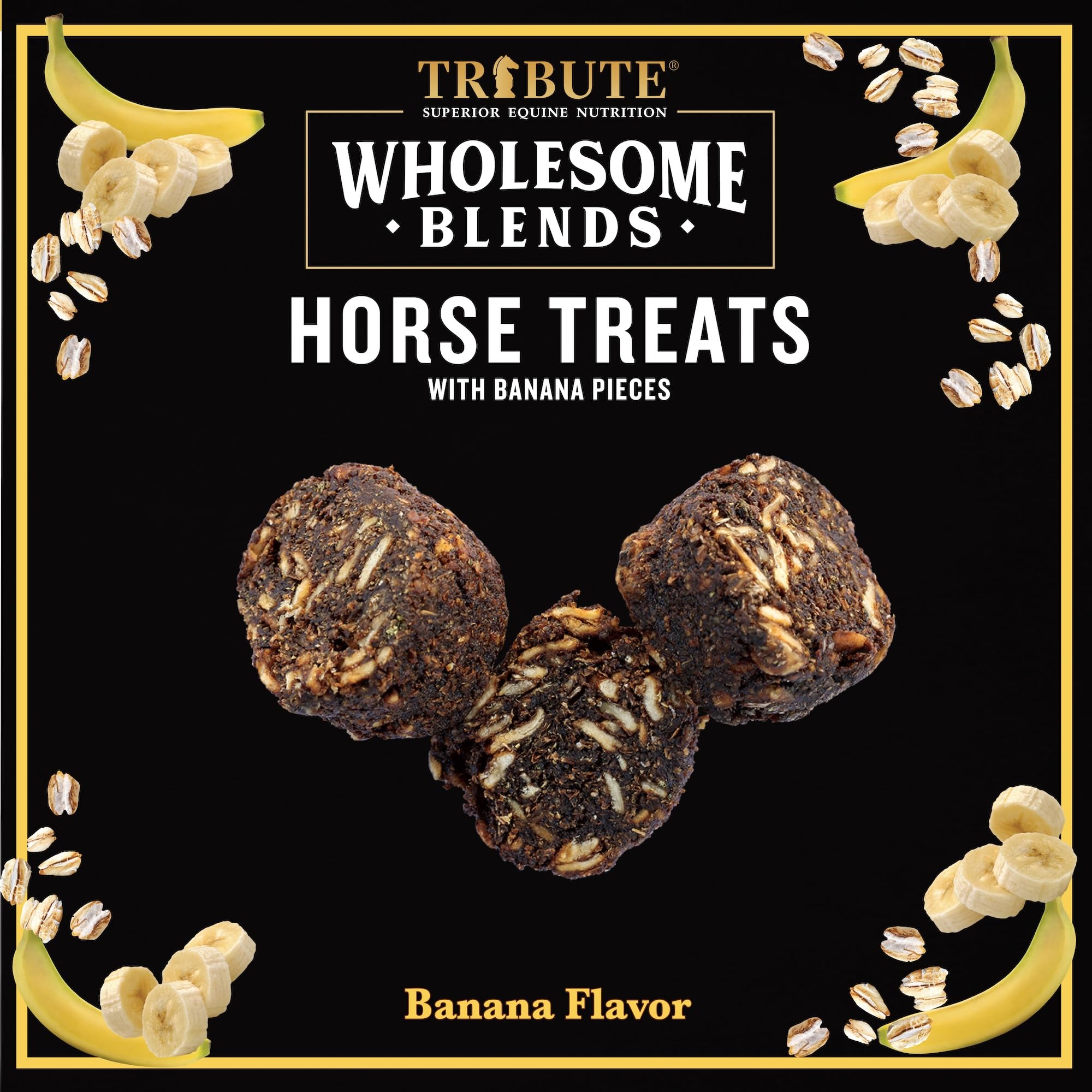 TRIBUTE Wholesome Blends Soy-Free Banana Flavored Horse Treats, 1.5 lb Bag