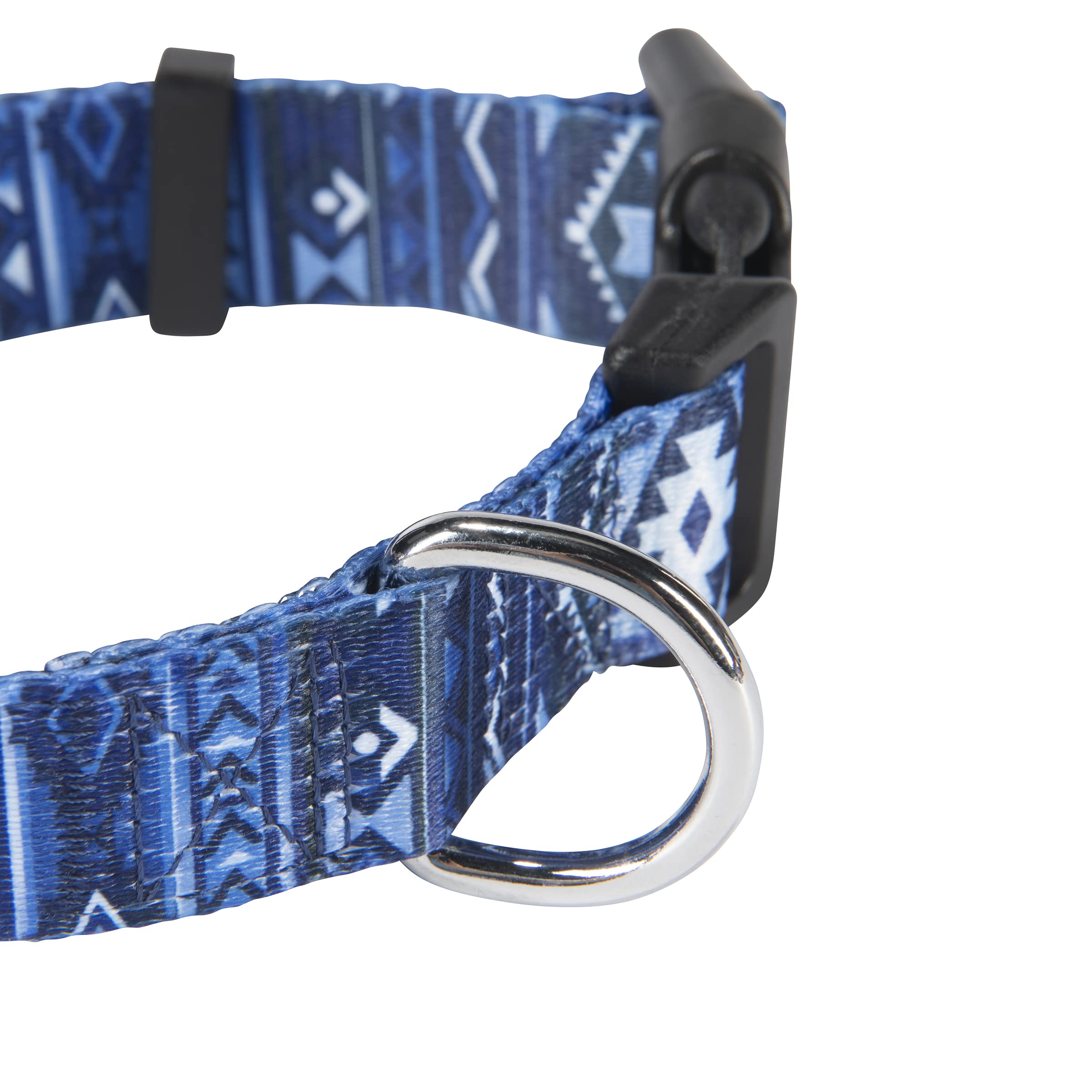 Hooey Nomad Dog Collar, Durable Polyester Webbing Collar With Graphic-Inspired Prints, Ombre Aztec, Medium