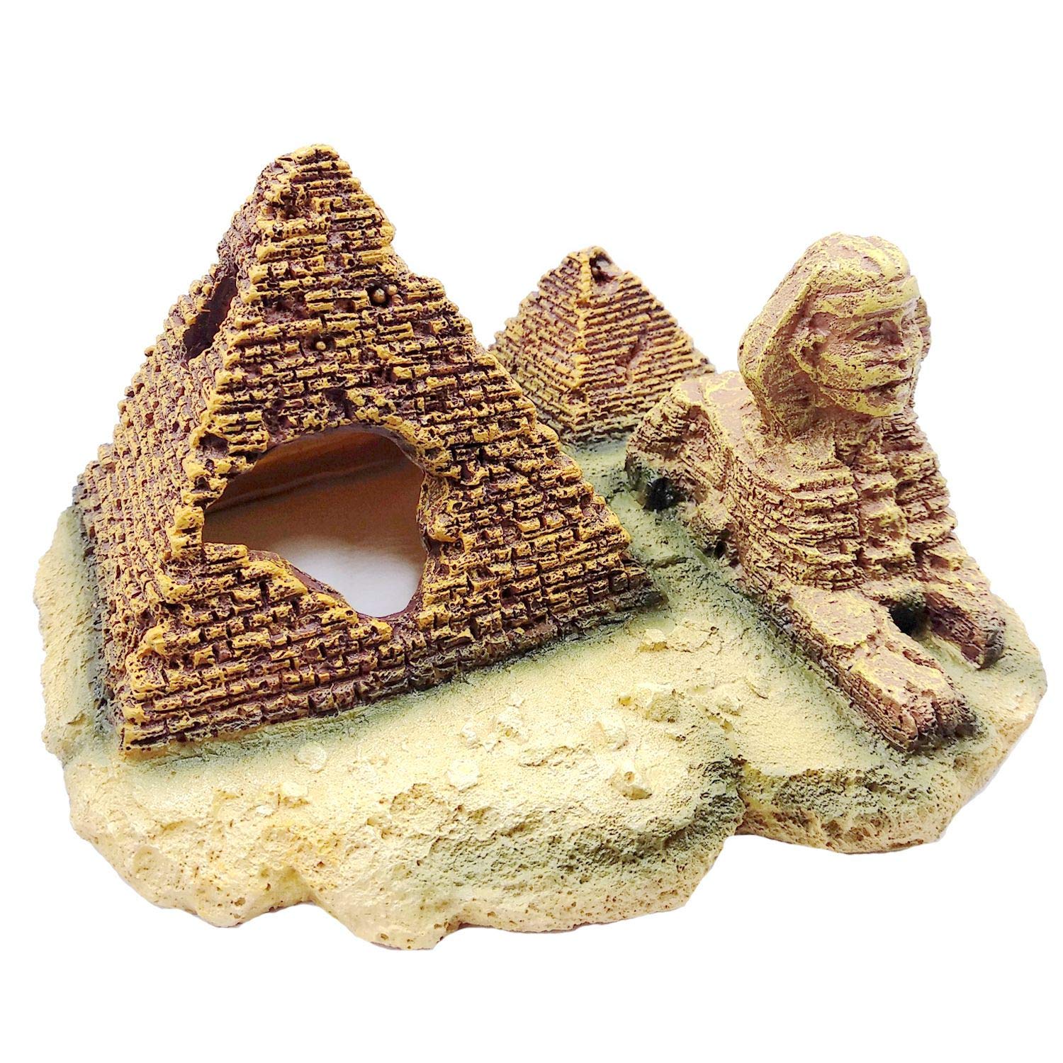 M2cbridge Aquarium Decor Castle Shipwreck Ornament Underwater Landscape(Egyptian Pyramid)