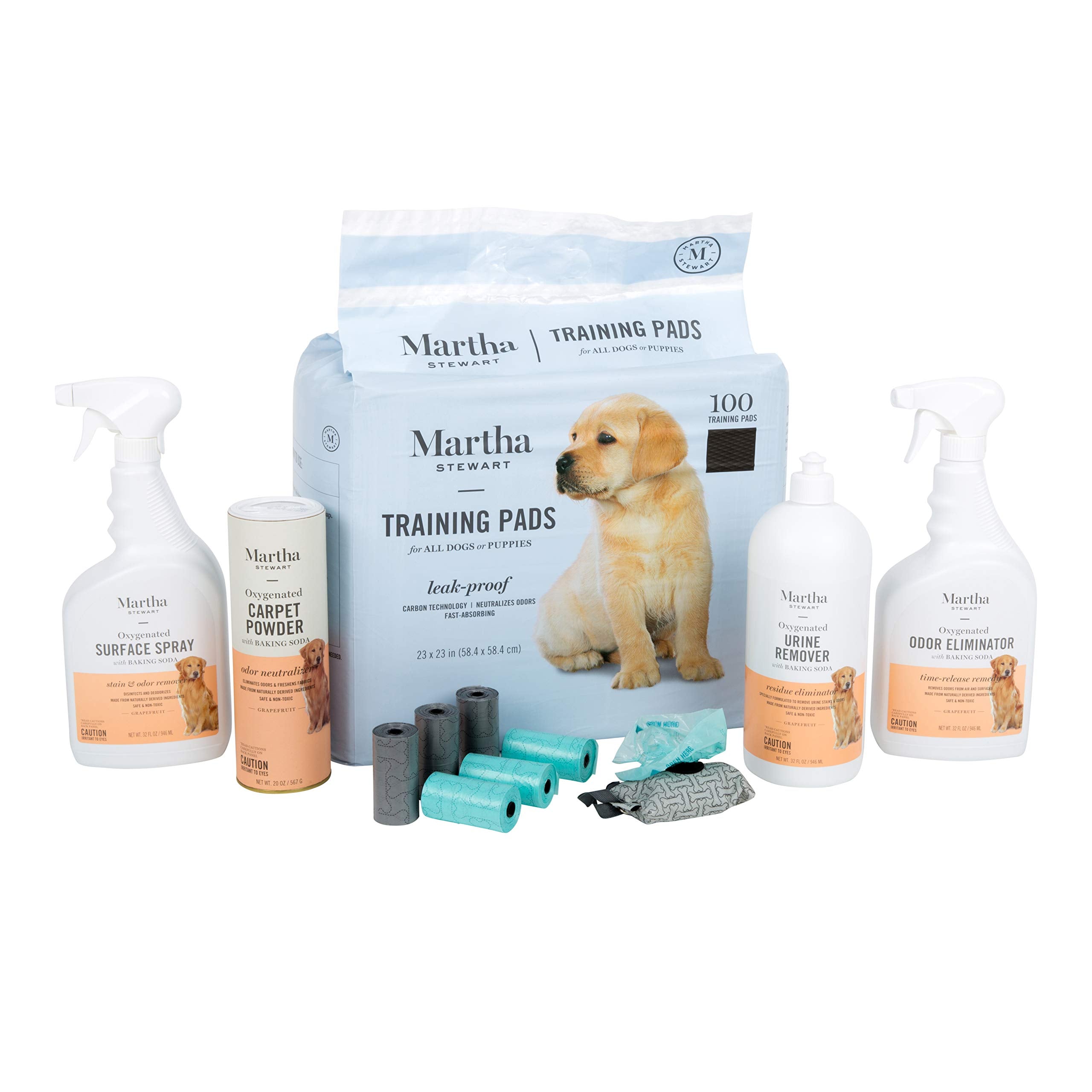 Martha Stewart For Pets Poop Waste Bags | 120 Large Unscented Doggie Bags For A Quick Cleanup | Tear-Resistant Dog Waste Bags, Great For Dog Walking Everyday Use | 8 Rolls