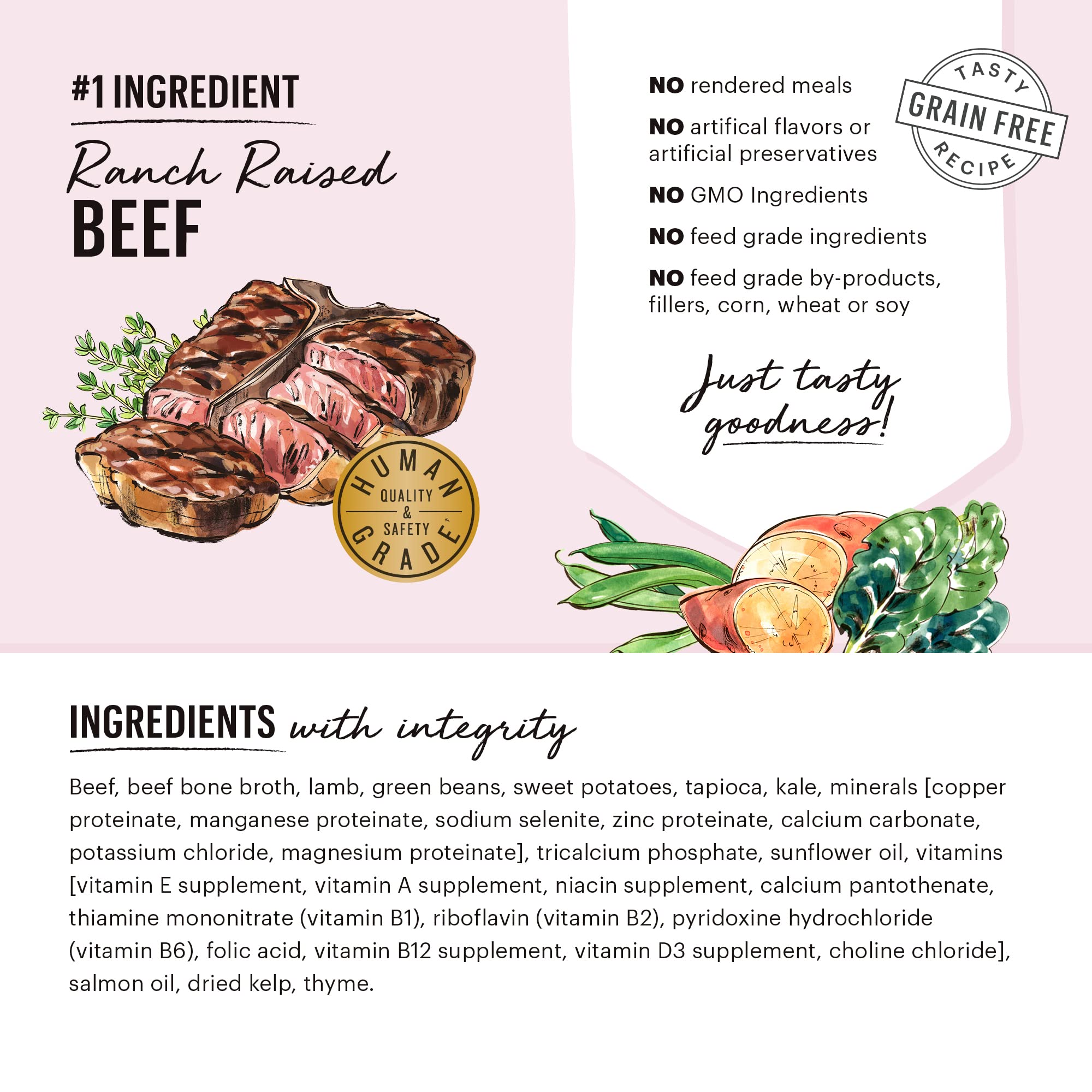 The Honest Kitchen One Pot Stews: Braised Beef & Lamb Stew with Green Beans & Sweet Potatoes Wet Dog Food, 10.5 oz x6