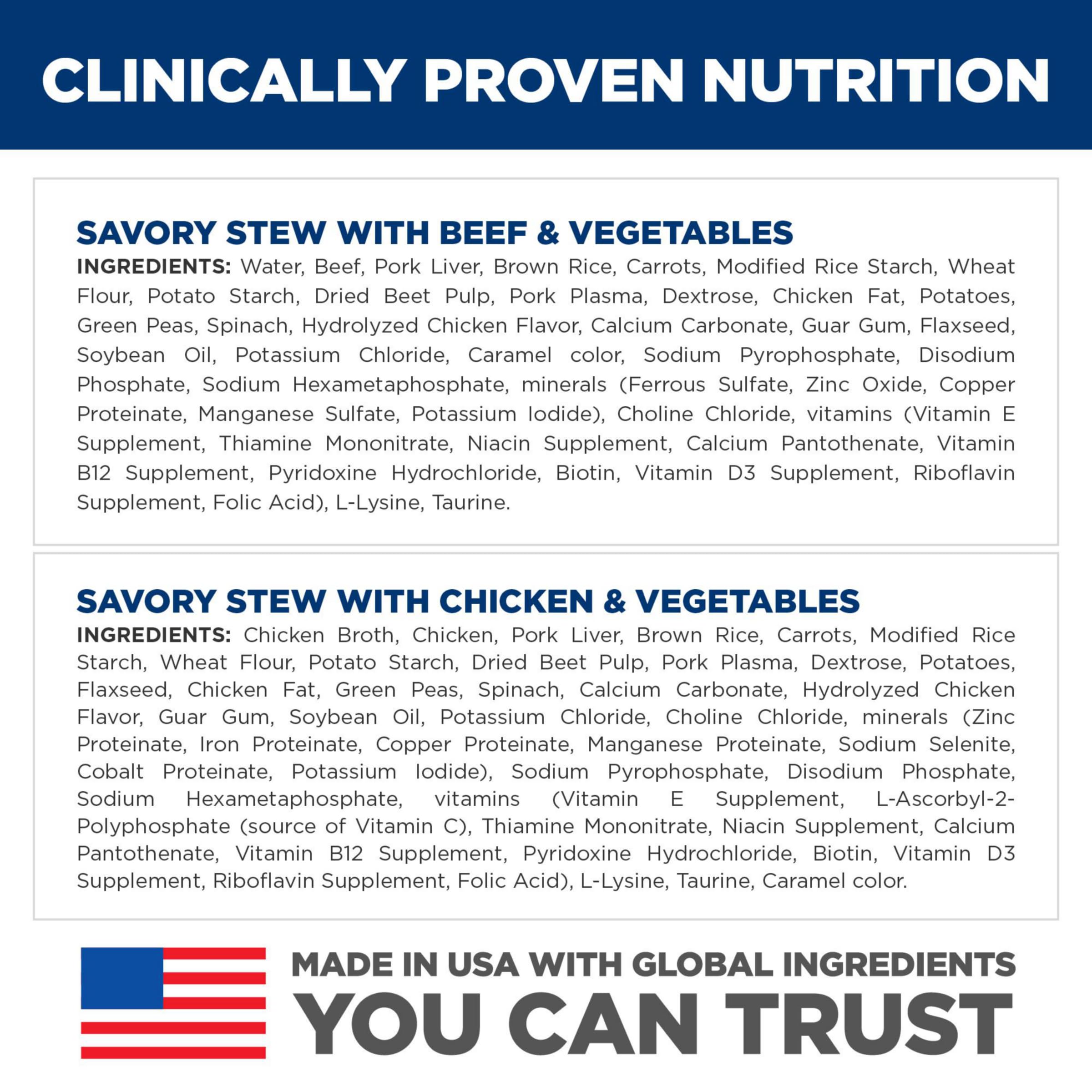Hills Science Diet Small & Mini, Adult 1-6, Small & Mini Breeds Premium Nutrition, Wet Dog Food, Variety Case: Chicken & Vegeta