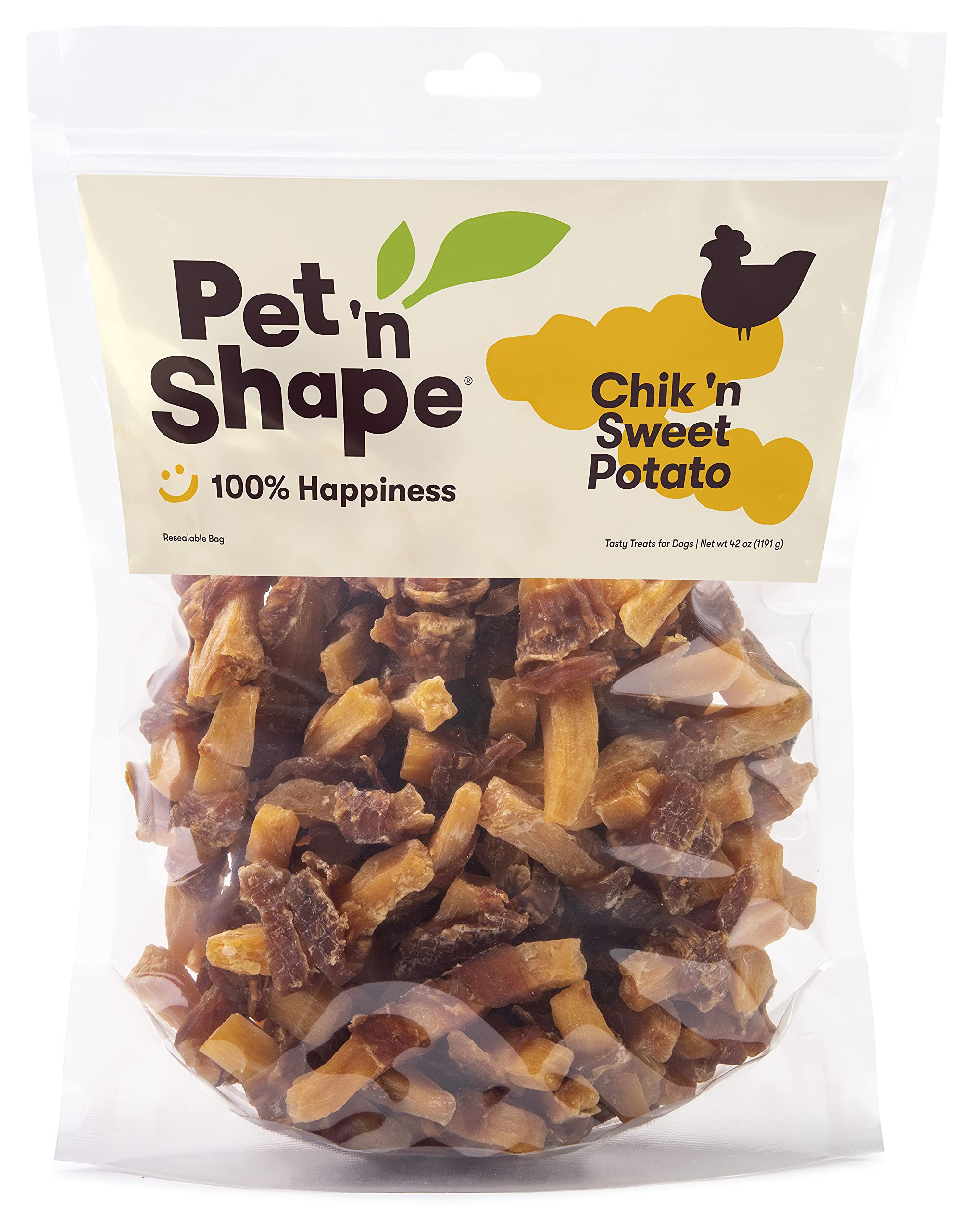 Pet n Shape Sweet Potato Chews - Natural Chicken Wrapped Sweet Potato Dog Treats - 42 Ounce