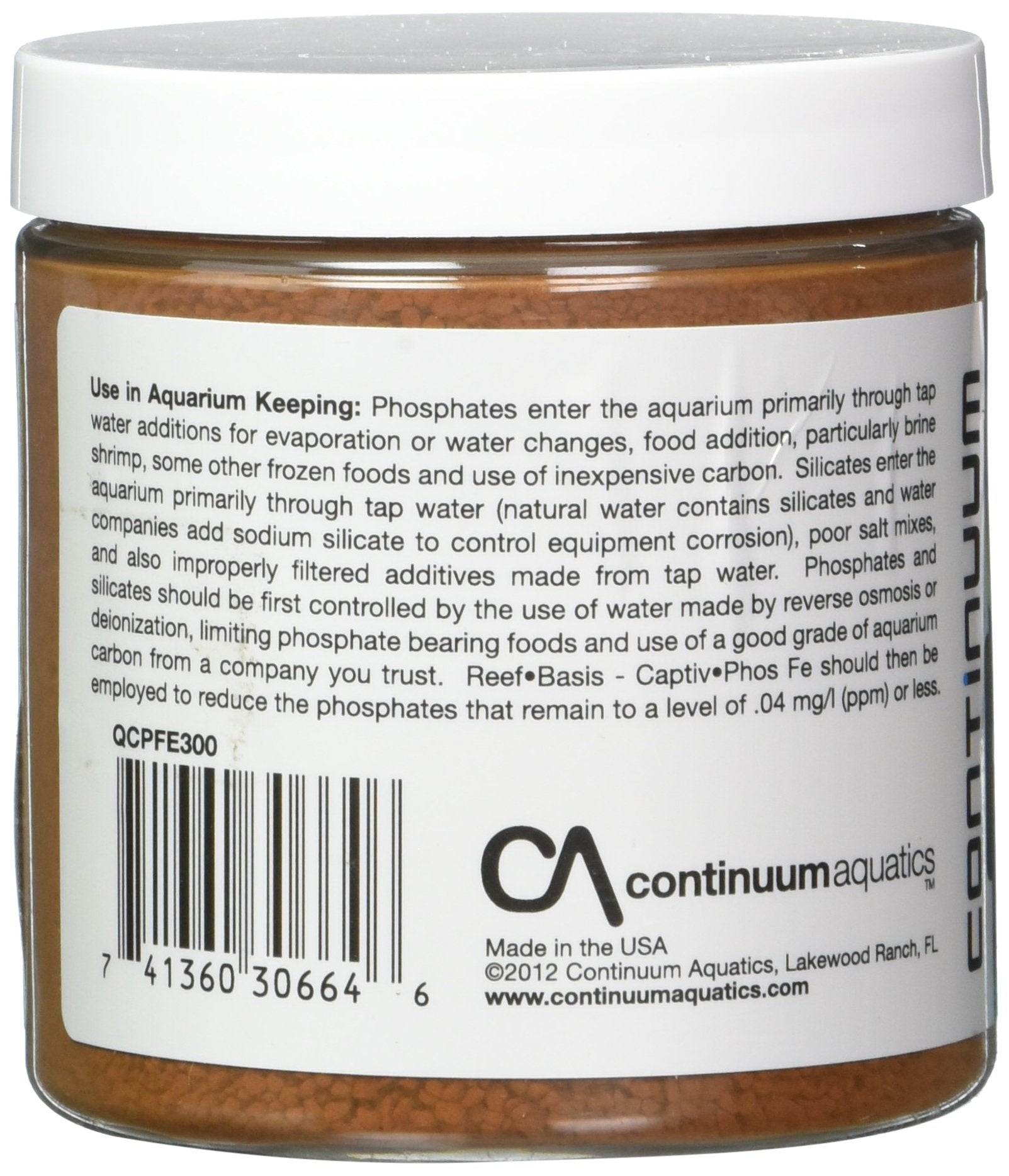 Continuum Aquatics Reef-Basis Captiv Phos Fe - Highly efficient ferric Oxide Filtration Media for Safe and Effective Phosphate R