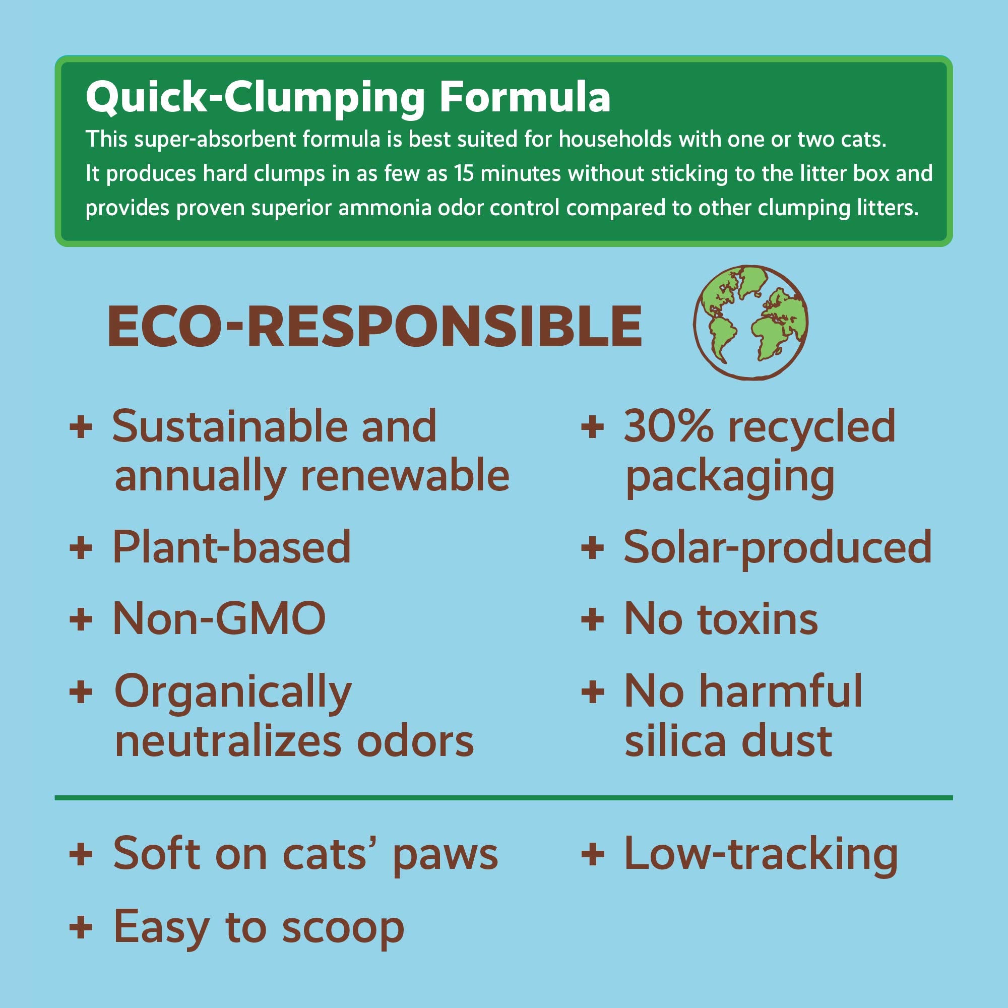 Naturally Fresh Walnut-Based Quick-Clumping Cat Litter, Unscented, 14-lb bag (22002)